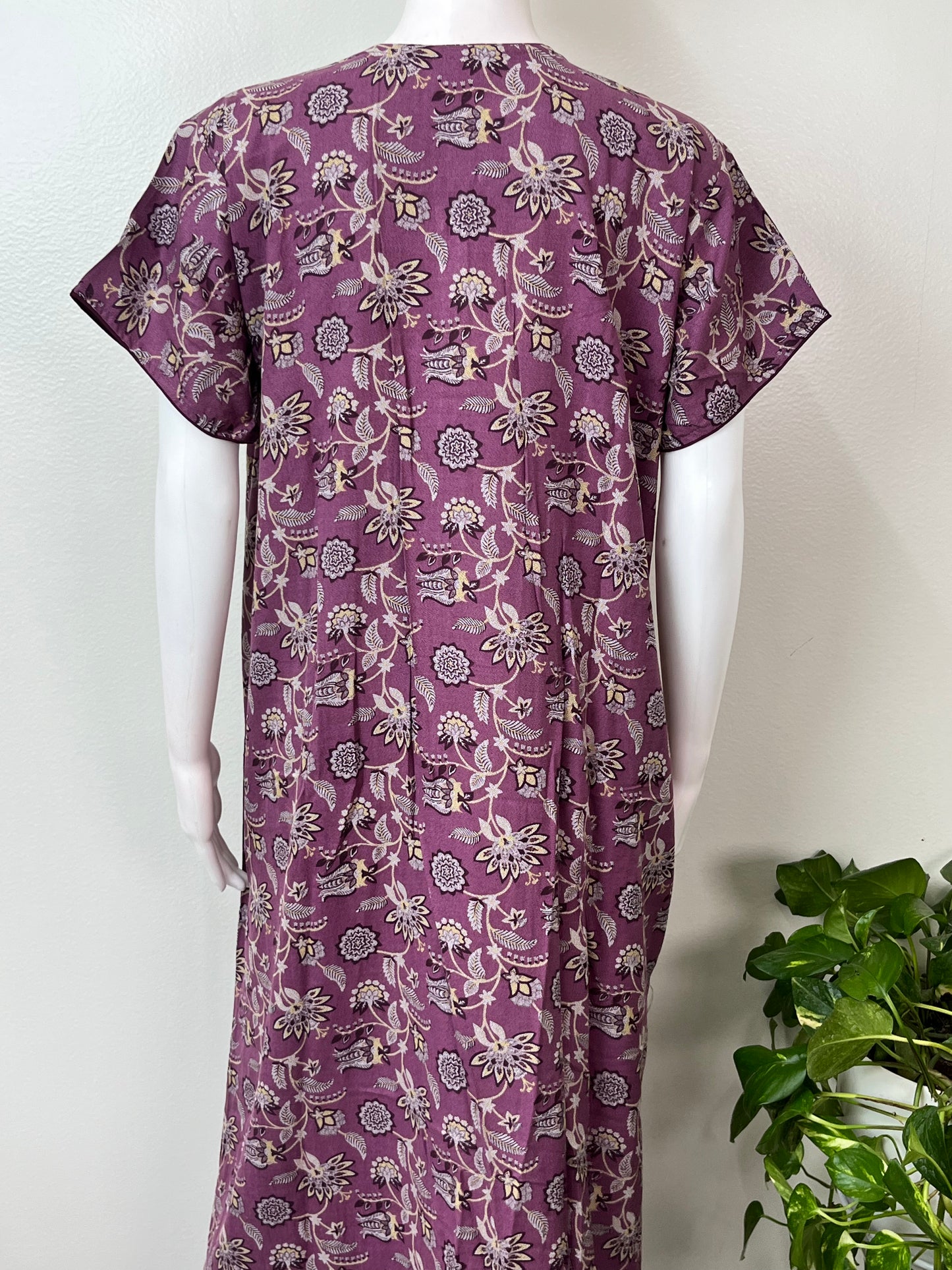 Purple Soft & Breathable Alpine Fabric Nightgown for Women