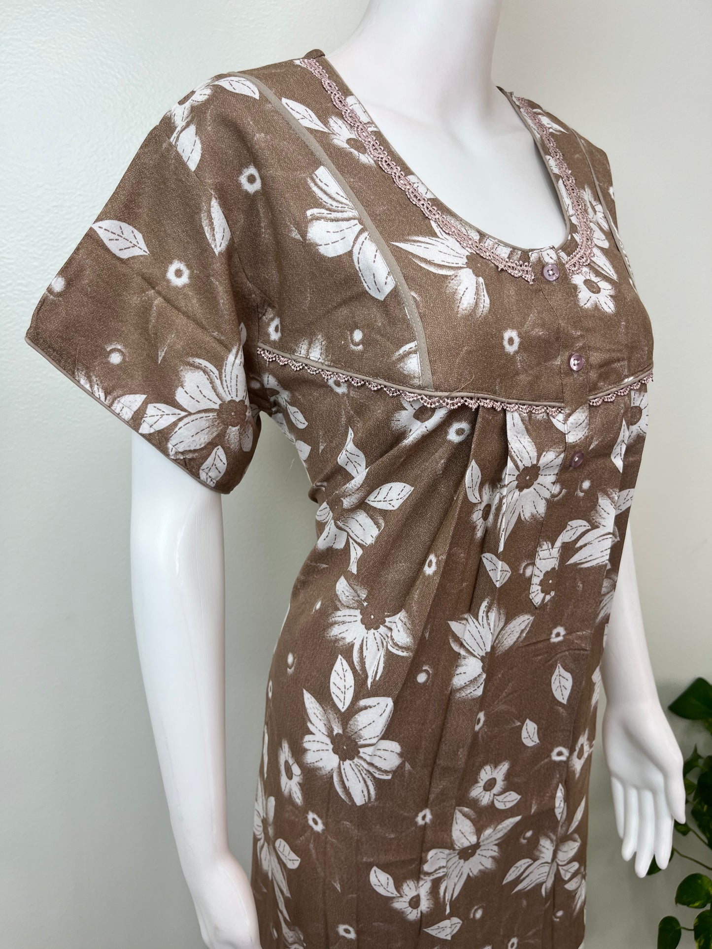 Coffee Premium Alpine Fabric Nighty