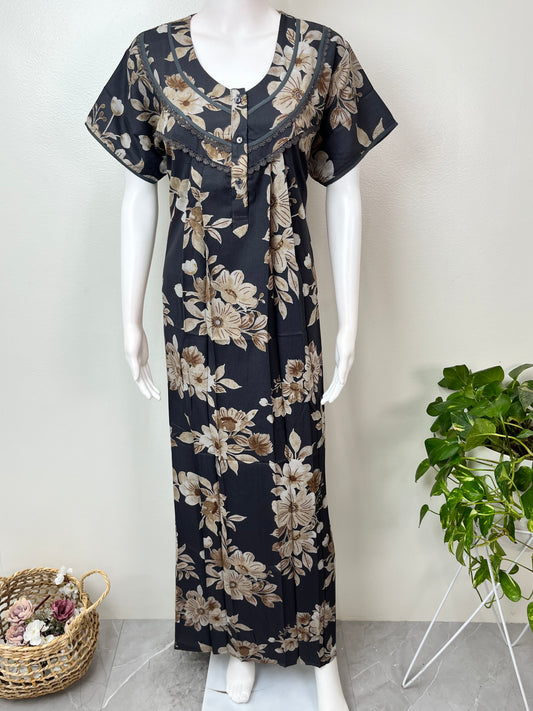 Black Premium Alpine Fabric Nighty