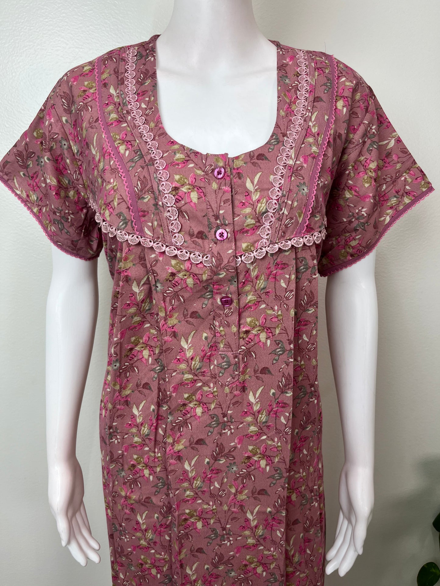 Pink Soft & Breathable Alpine Nighty Perfect for All Seasons