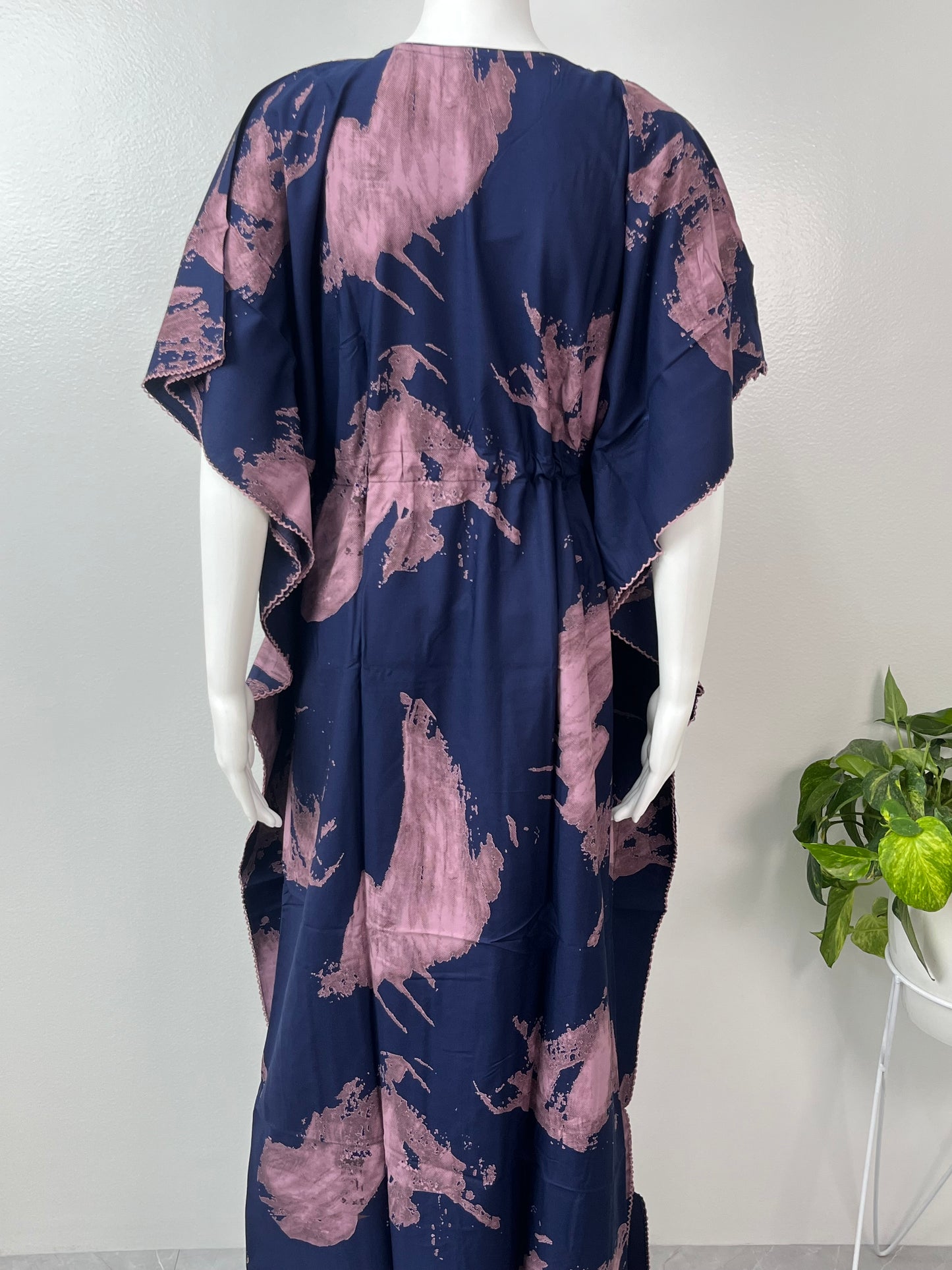 Navy Blue Rayon Kaftan Elegant & Classy