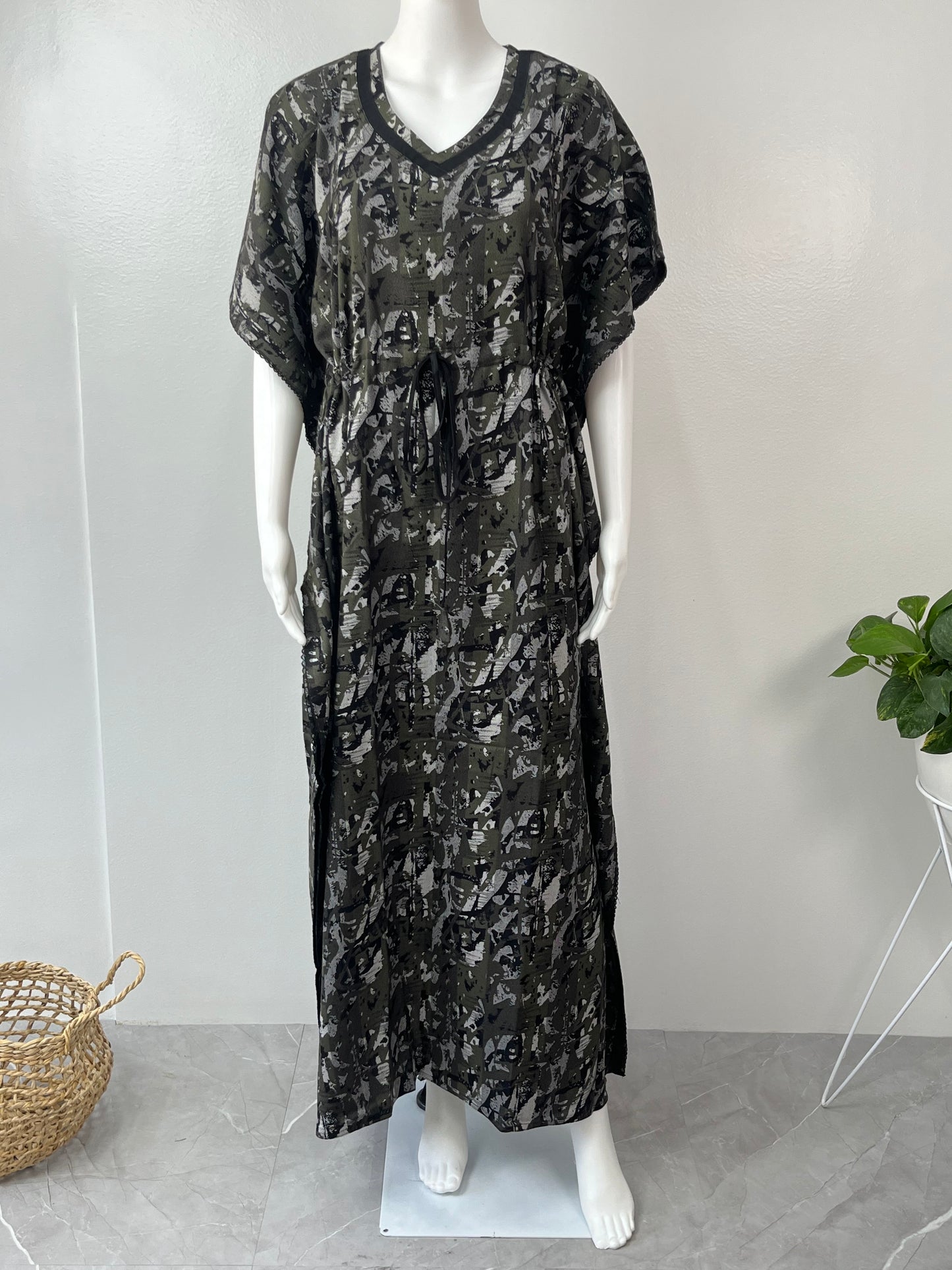 Olive Green Alpine Kaftan Elegant & Classy