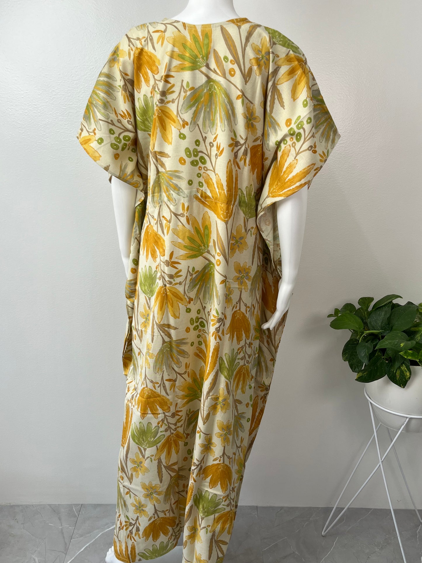 Sage Green Soft Alpine Fabric Kaftan