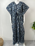 Indigo Pure Cotton Kaftan Elegant & Classy