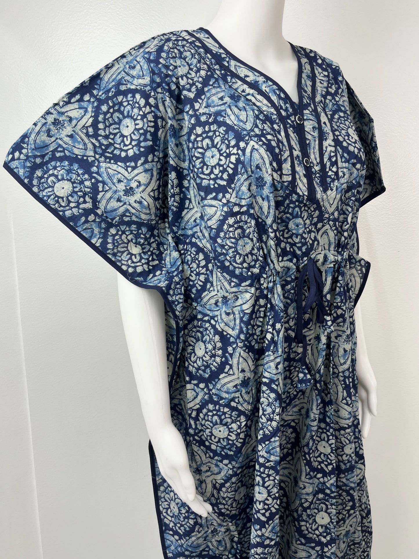Indigo Pure Cotton Kaftan Elegant & Classy