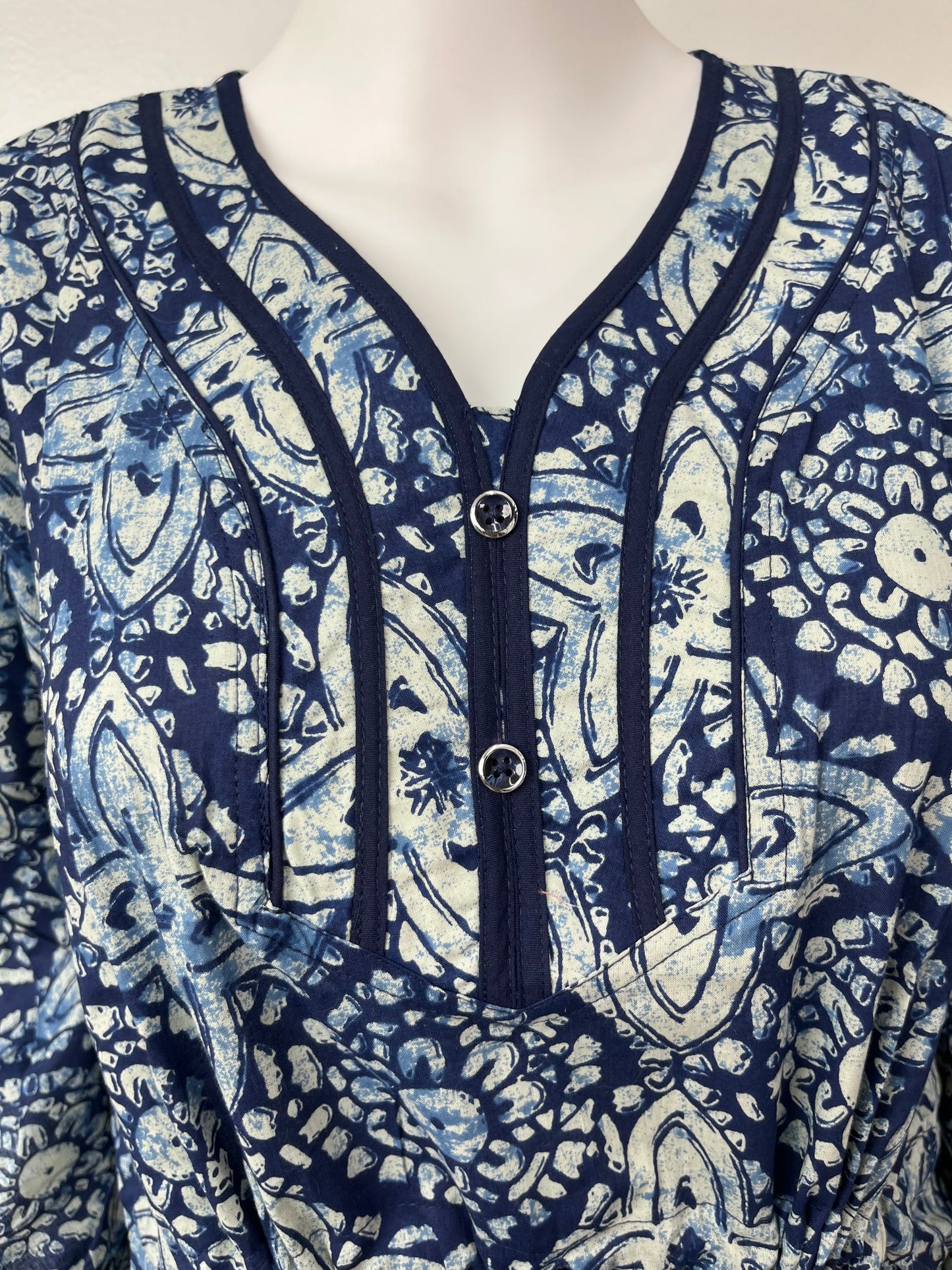 Indigo Pure Cotton Kaftan Elegant & Classy