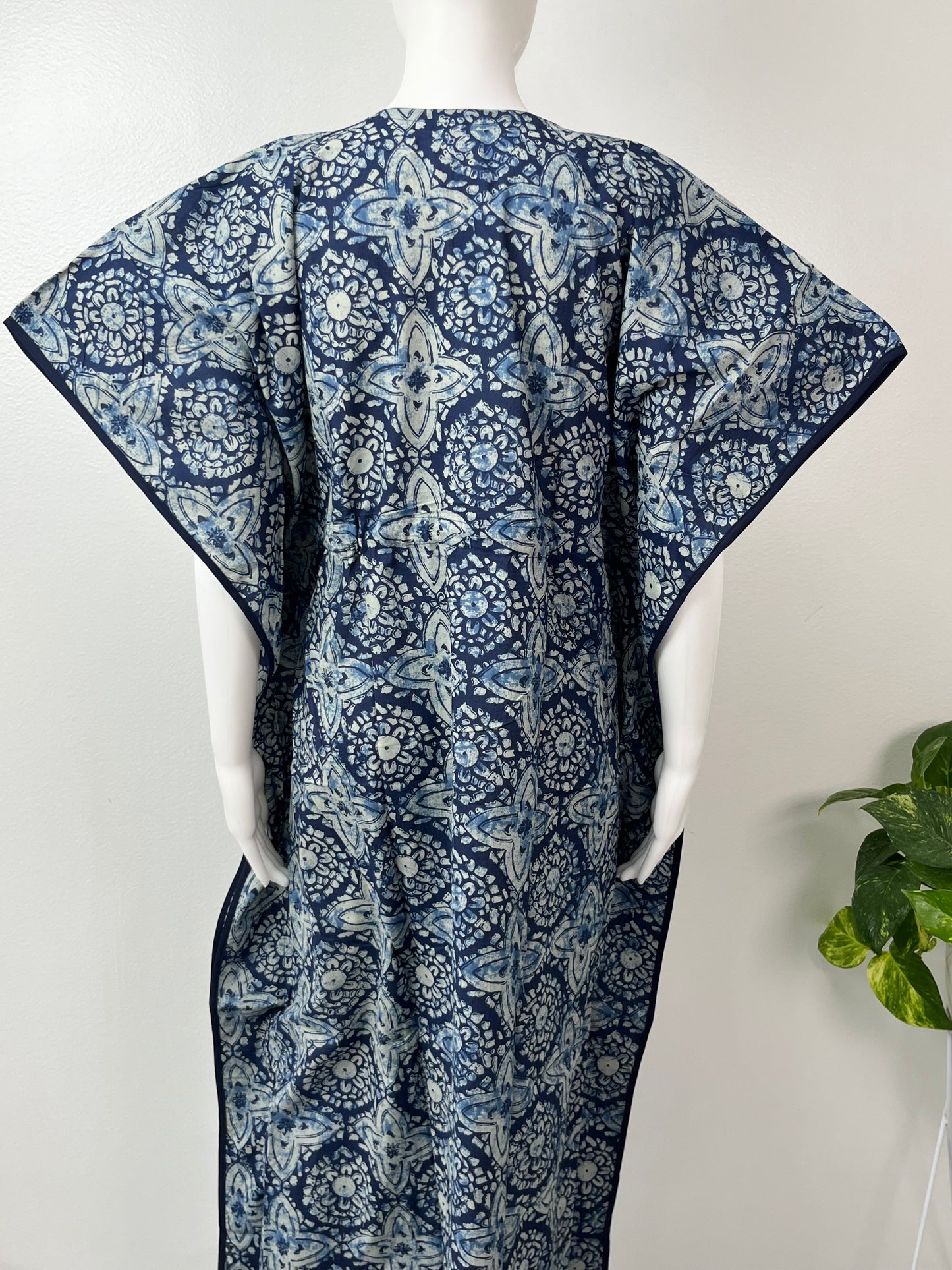 Indigo Pure Cotton Kaftan Elegant & Classy