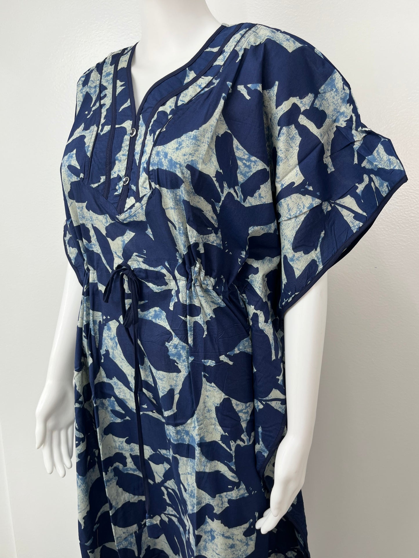 Indigo Blue Soft 100% Cotton Kaftan for Women