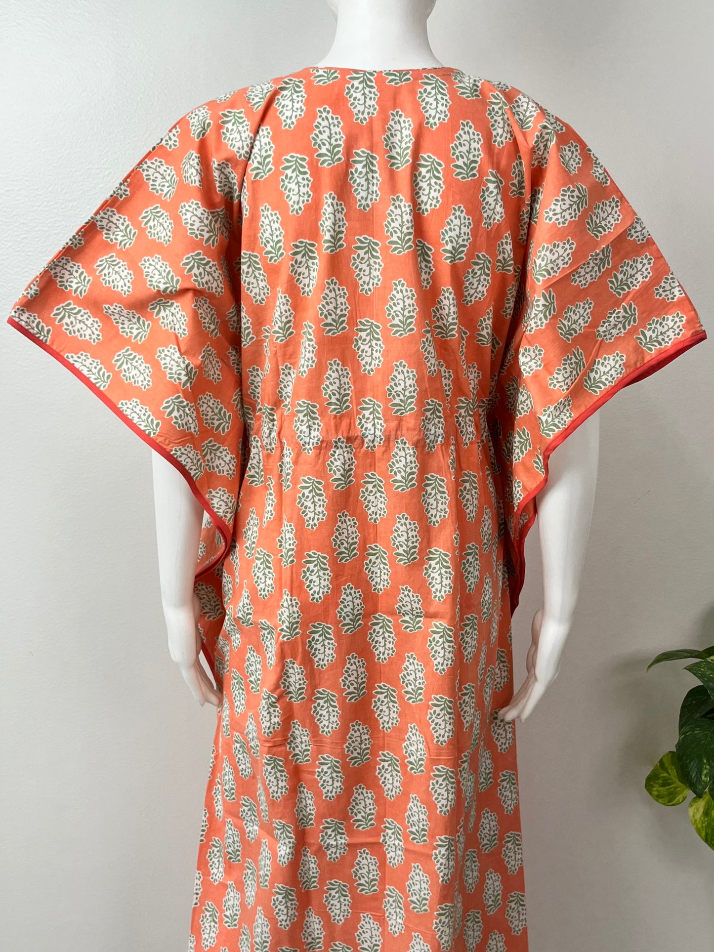 Orange 100% Cotton Kaftan Elegant & Classy