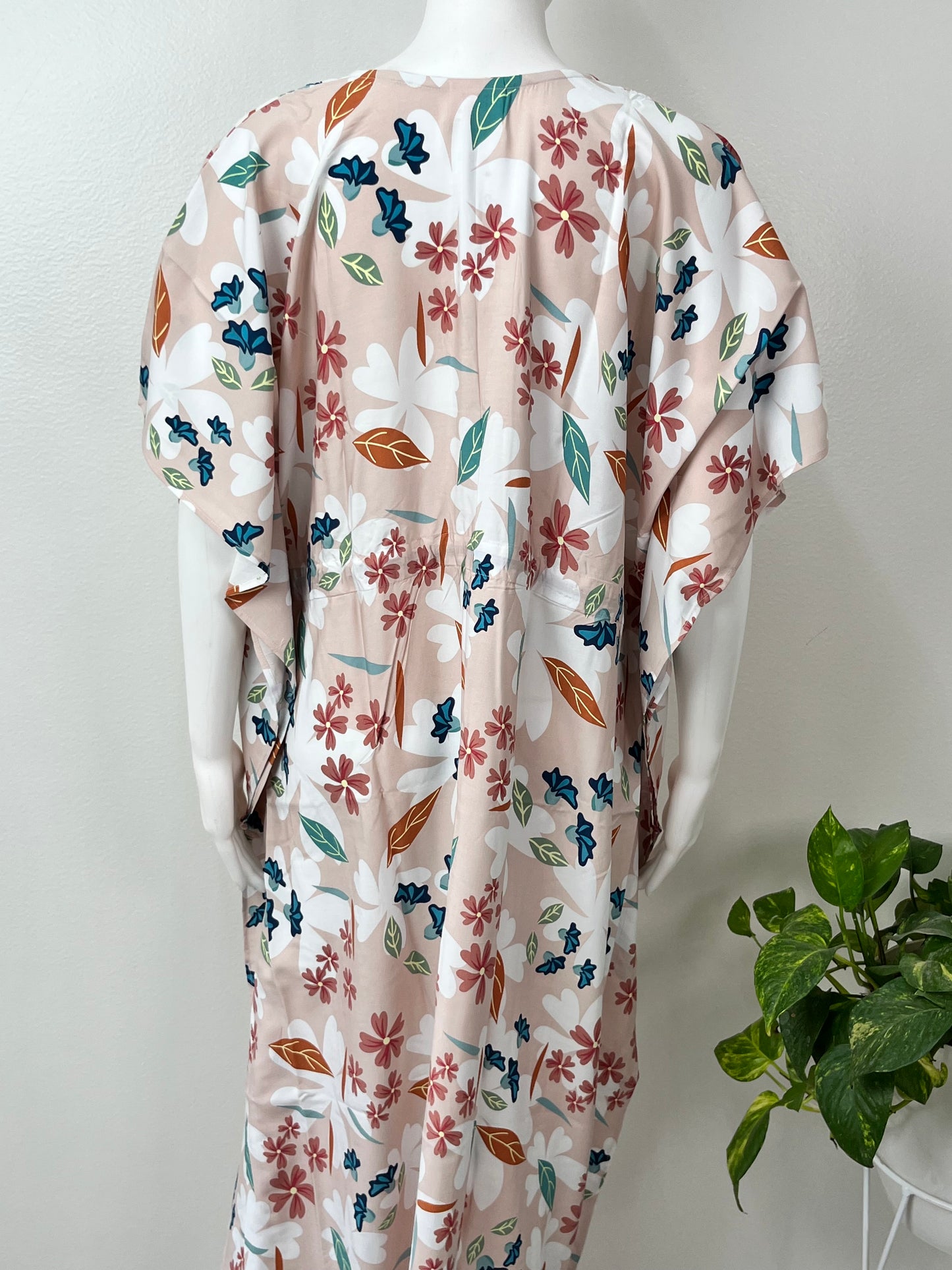 Cream Premium Rayon Fabric Kaftan
