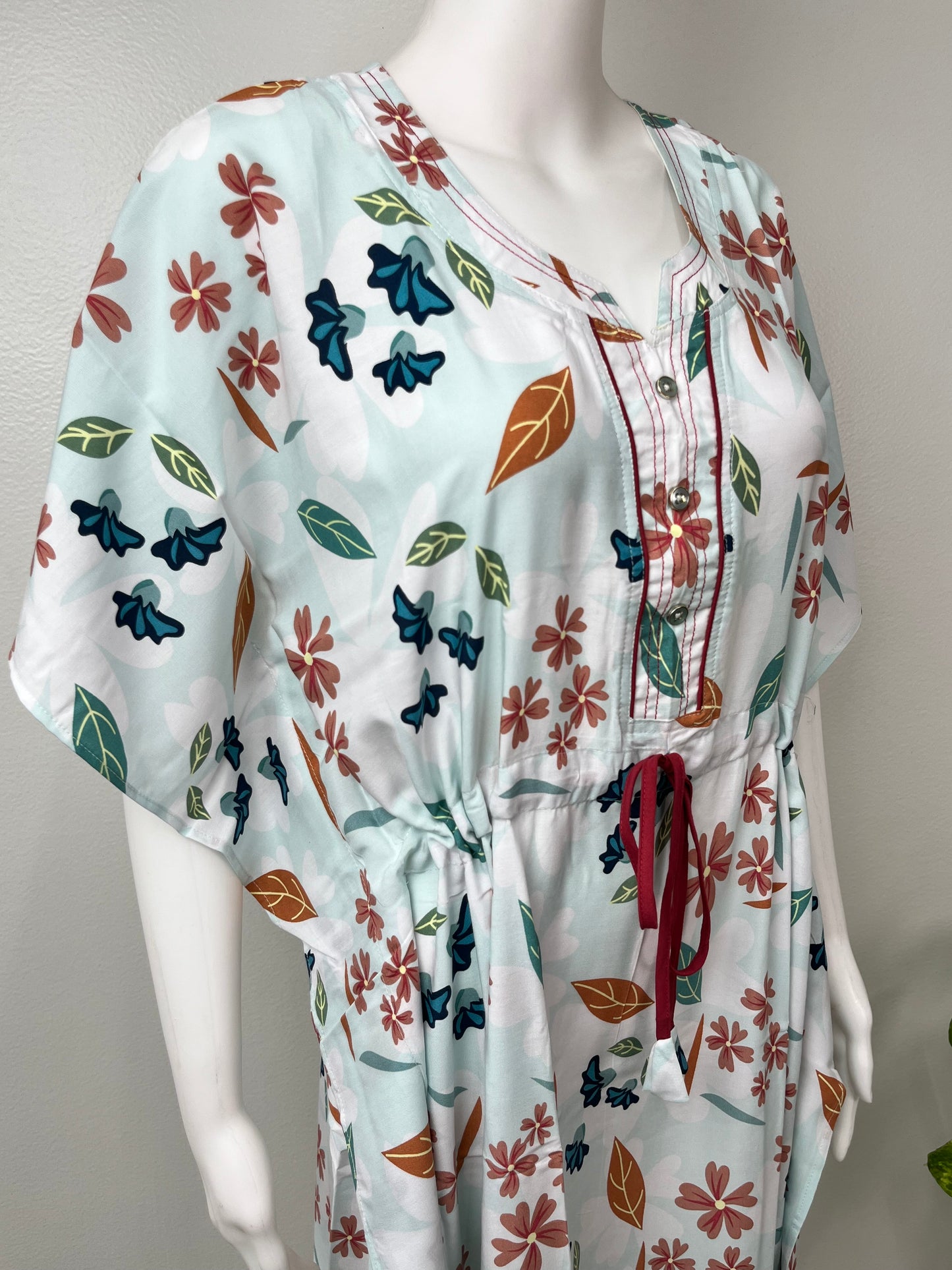 Sky Blue Rayon fabric Kaftan Elegant & Classy