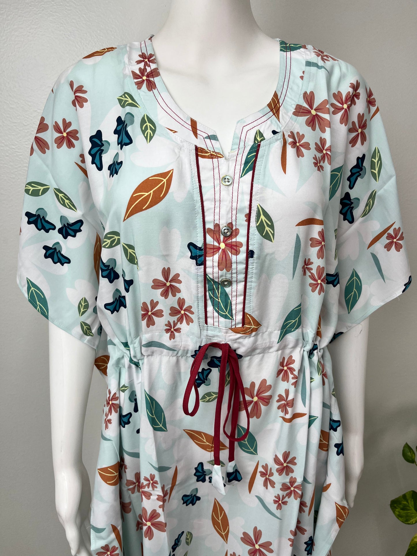 Sky Blue Rayon fabric Kaftan Elegant & Classy