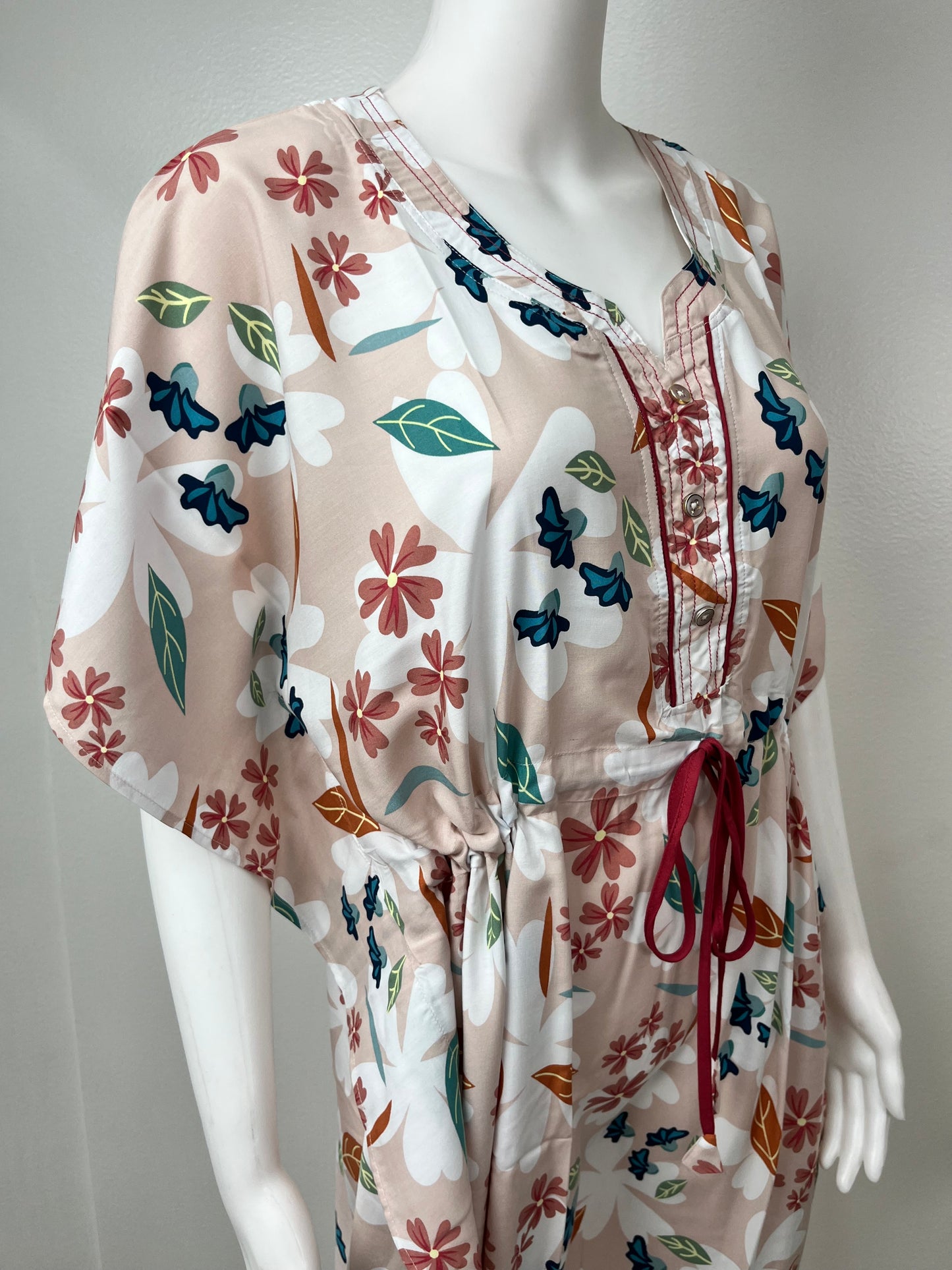 Cream Premium Rayon Fabric Kaftan