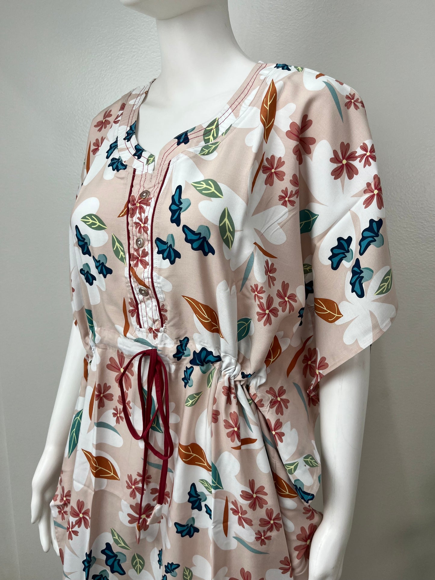 Cream Premium Rayon Fabric Kaftan