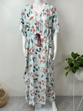 Sky Blue Rayon fabric Kaftan Elegant & Classy