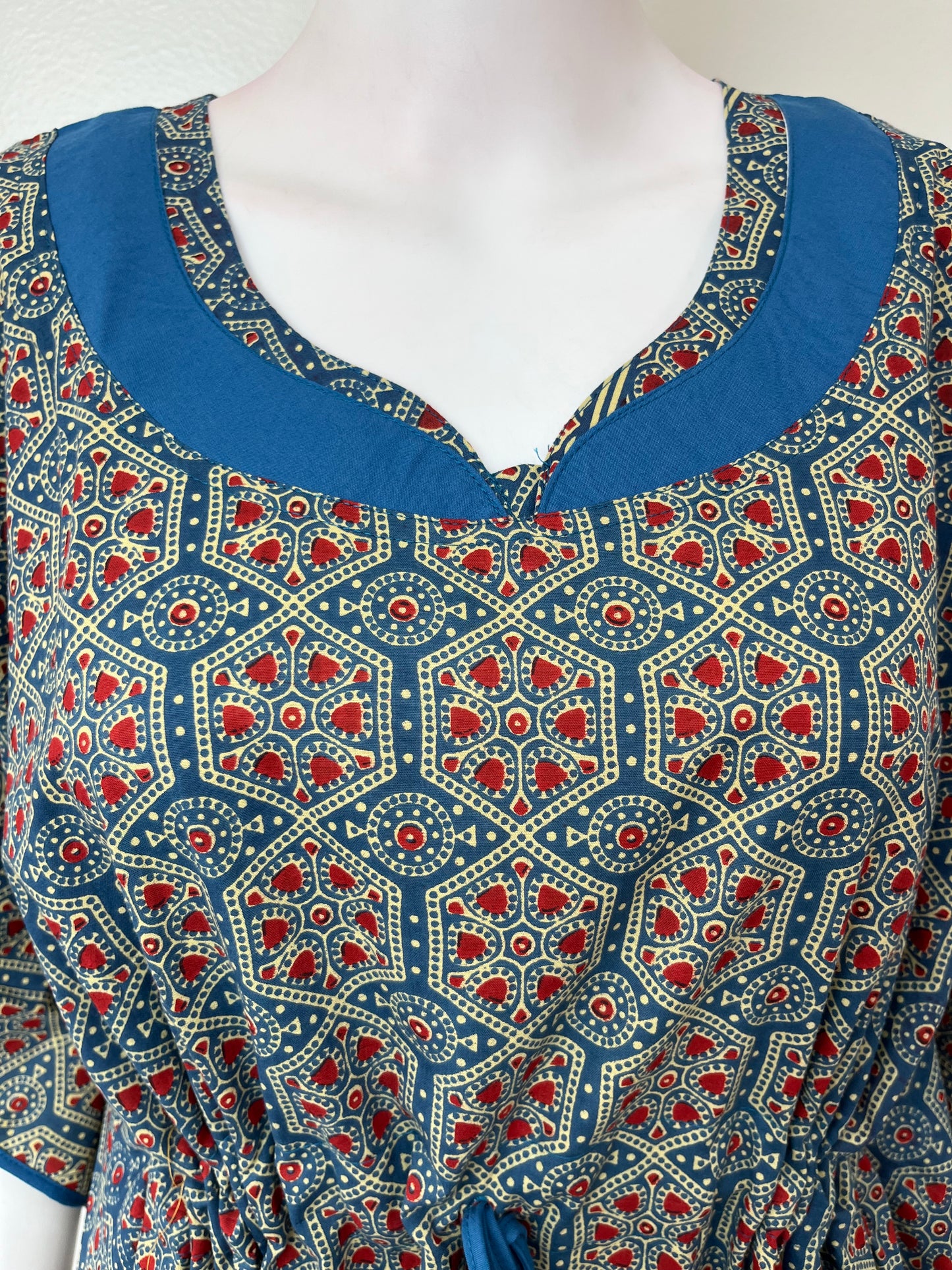 Blue Pure Cotton Elegant & Breathable Kaftan
