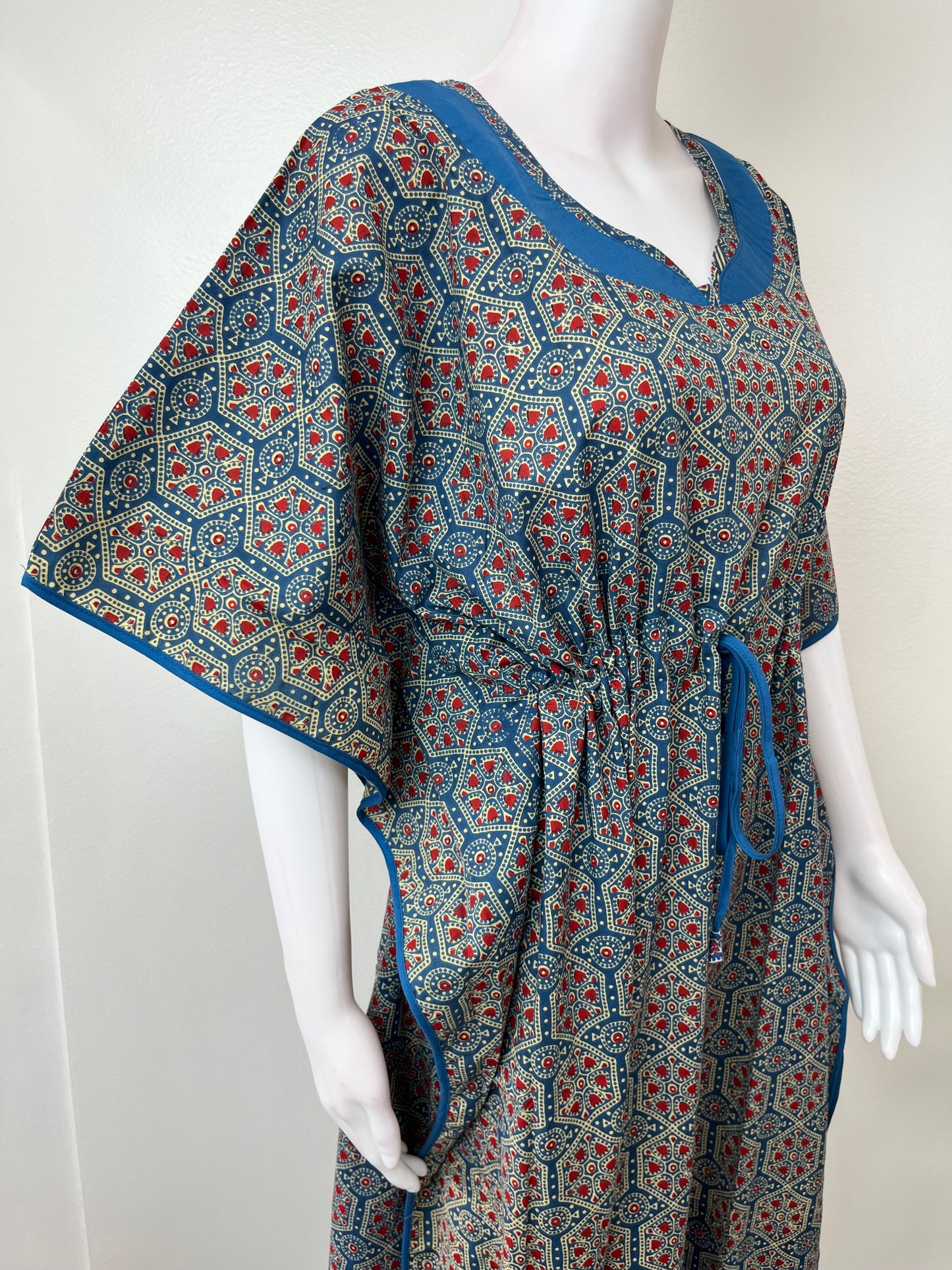 Blue Pure Cotton Elegant & Breathable Kaftan