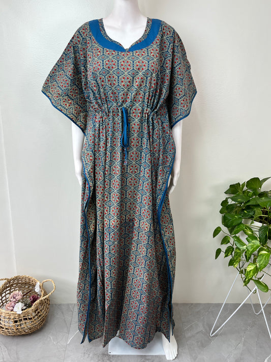 Blue Pure Cotton Elegant & Breathable Kaftan