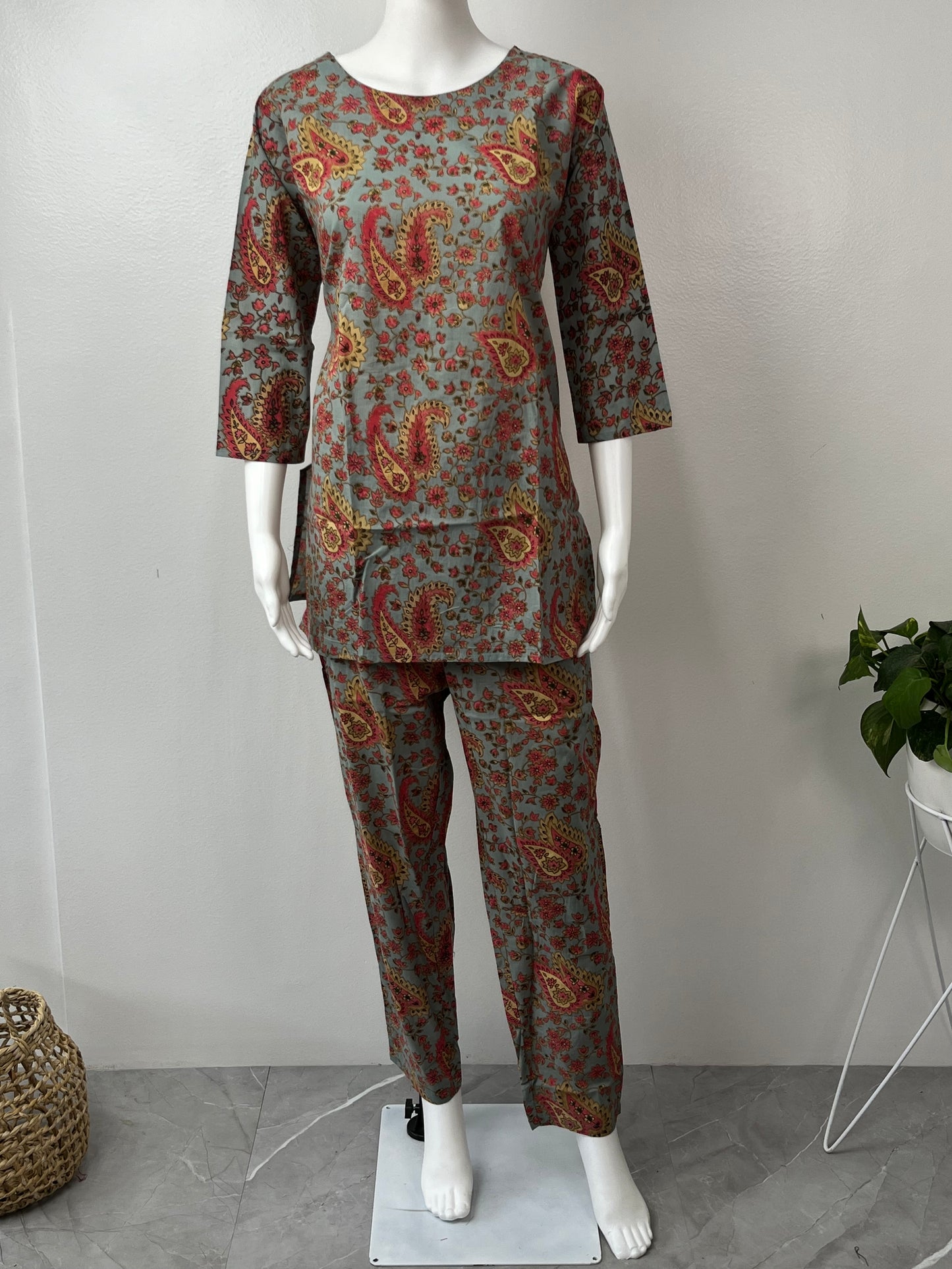 Bohemian Paisley Cotton Co-ord Set
