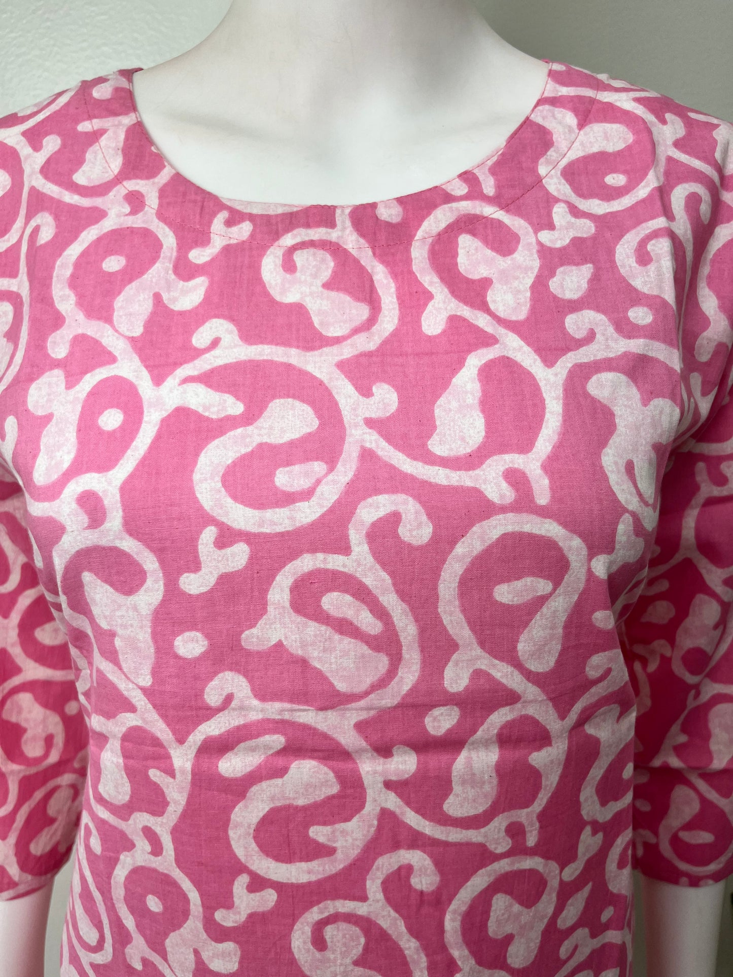 Pink Women's Cotton Co-ord Night Suit