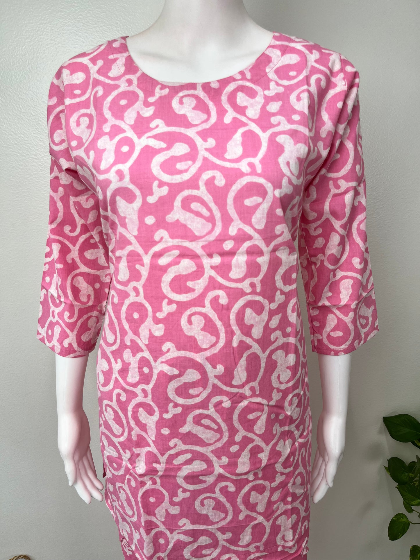 Pink Women's Cotton Co-ord Night Suit