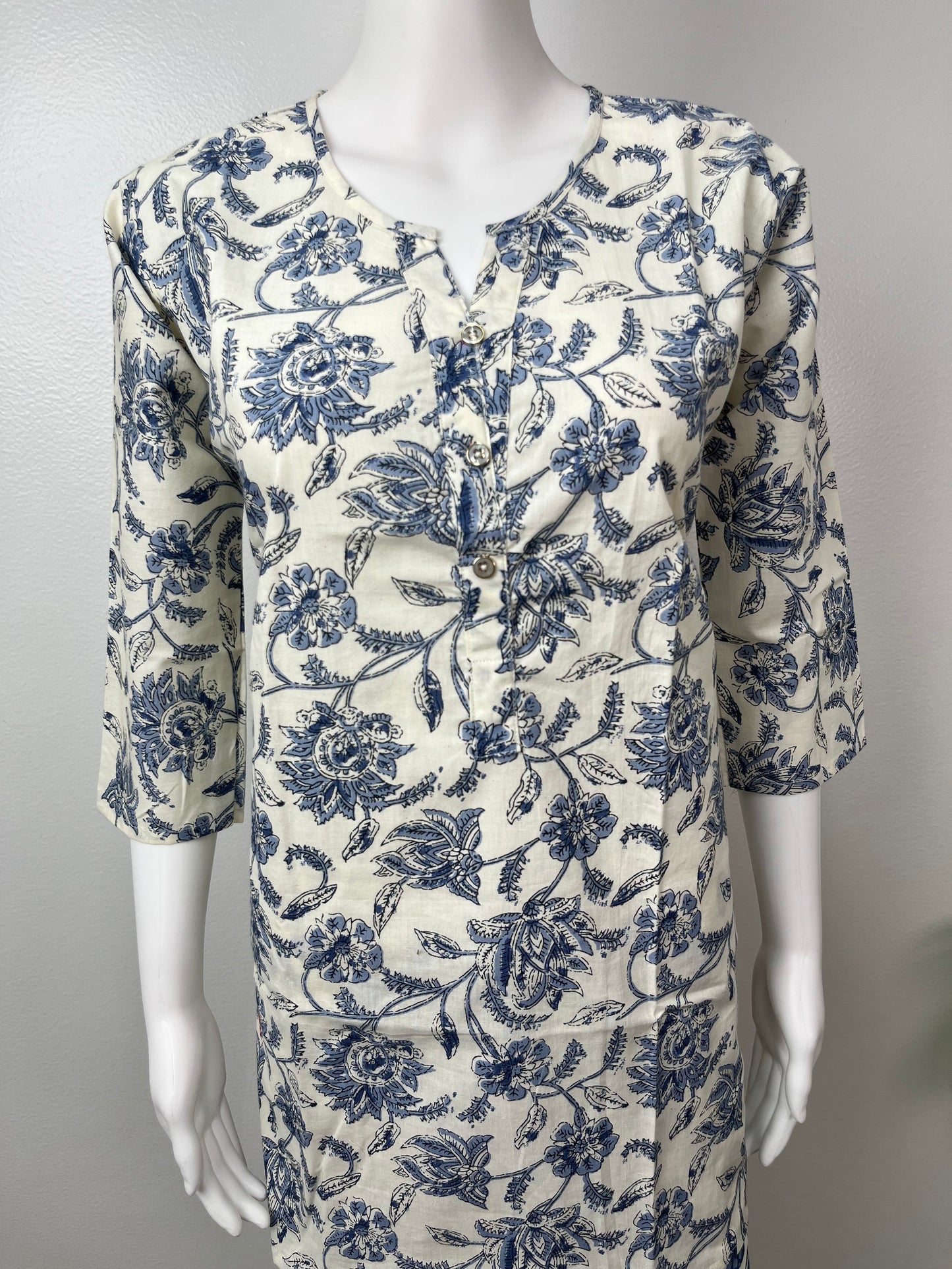 Azure Bloom Cotton Loungewear Set for Women