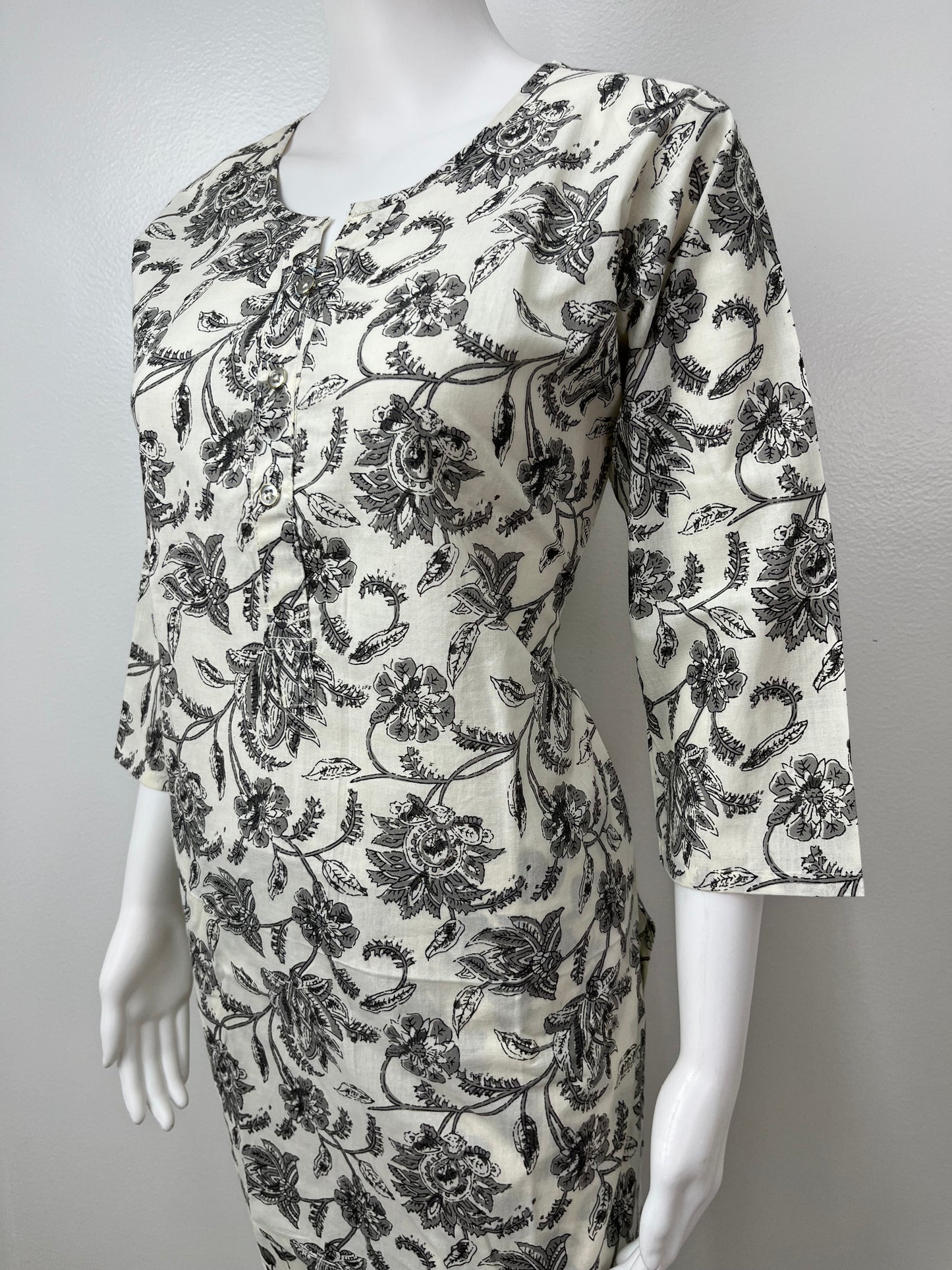 Monochrome Charm Cotton Fabric Co-ord Set