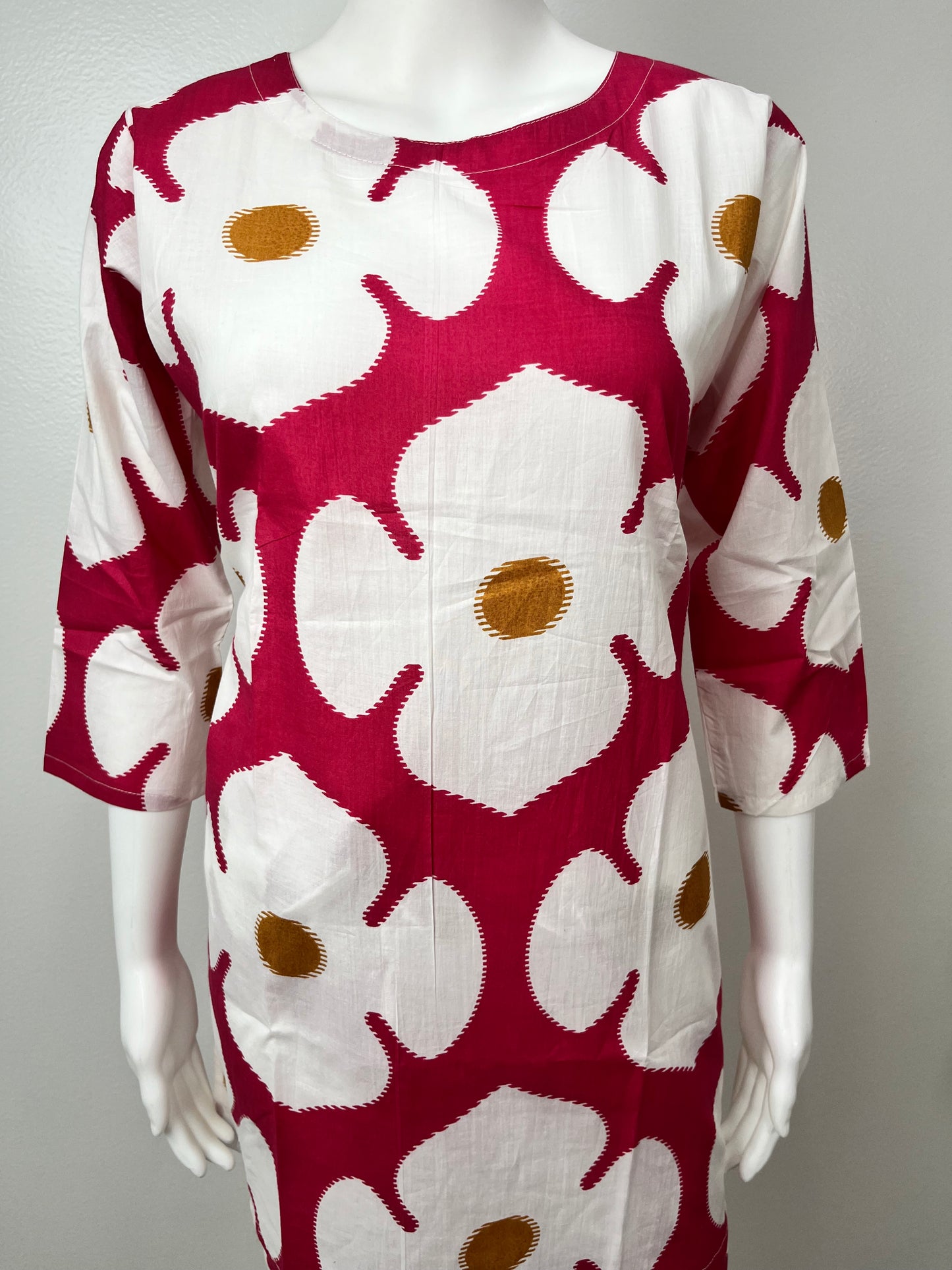 Red Blossom Cotton Co-ord Set for Women