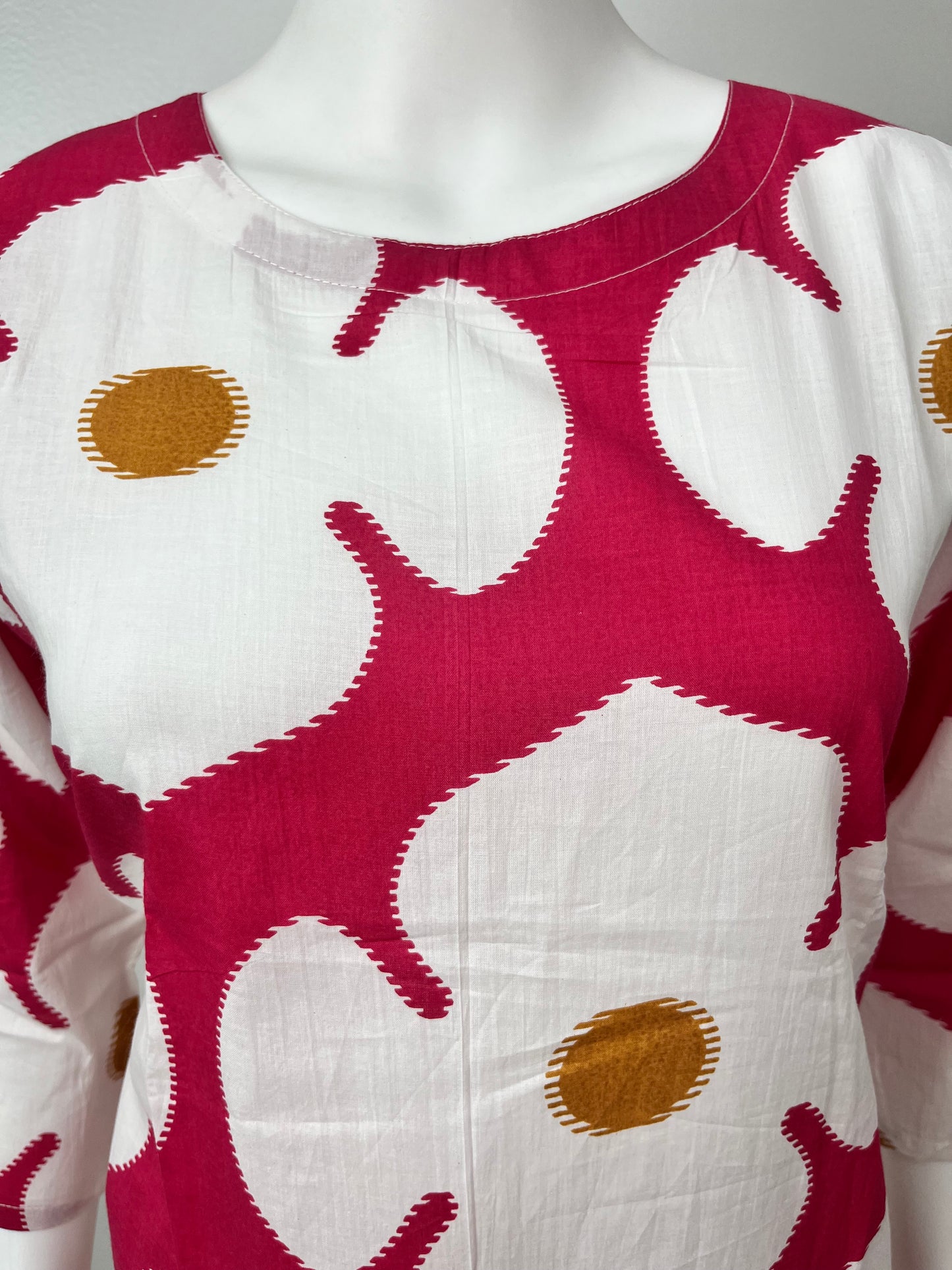 Red Blossom Cotton Co-ord Set for Women