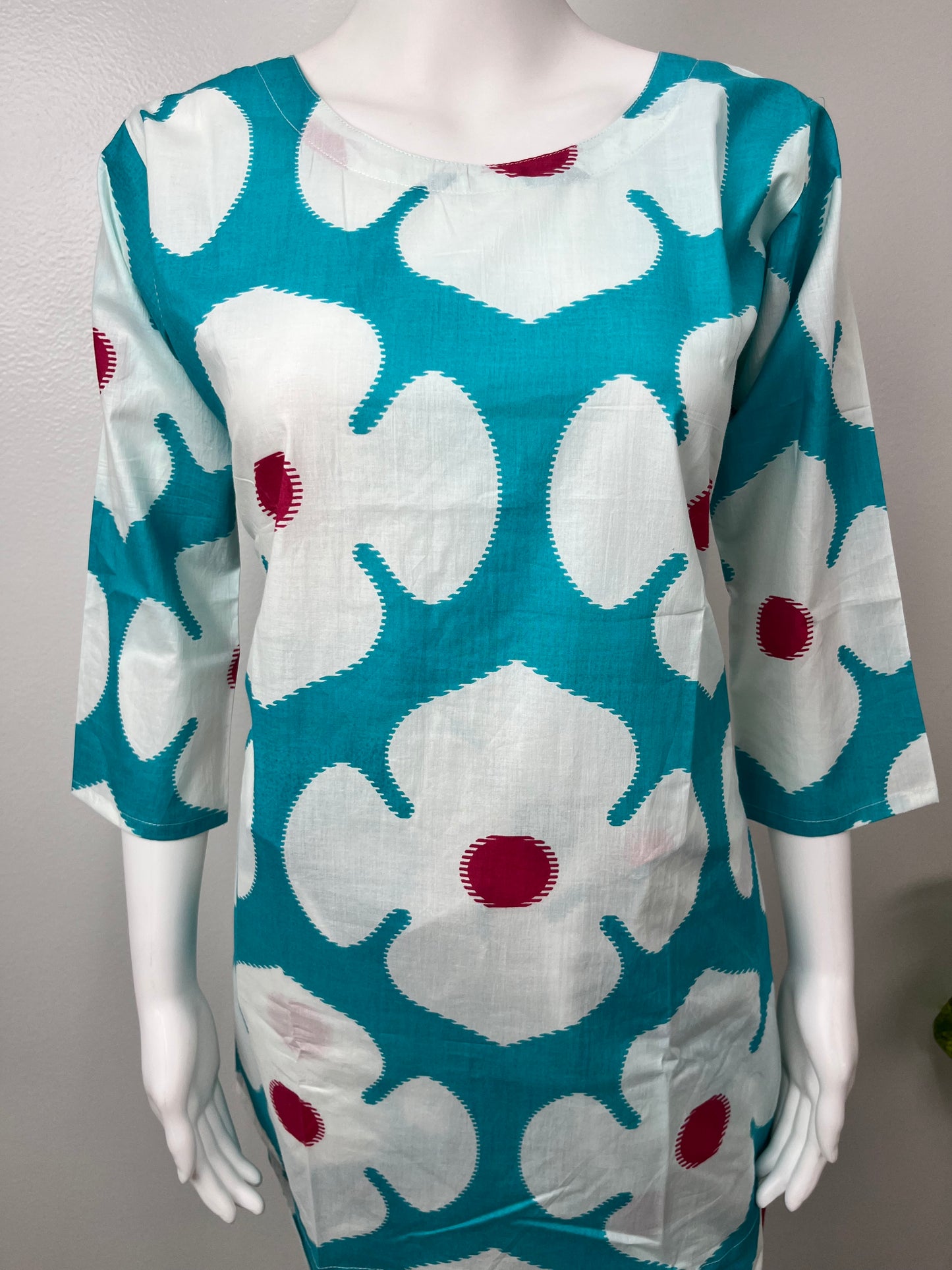 Aqua Bloom Cotton Co-ord for Women