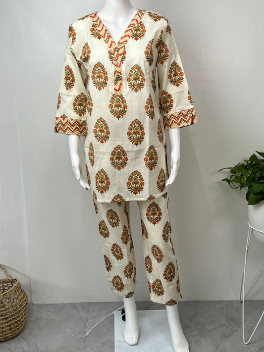 Heritage Print 100% Cotton Loungewear Set