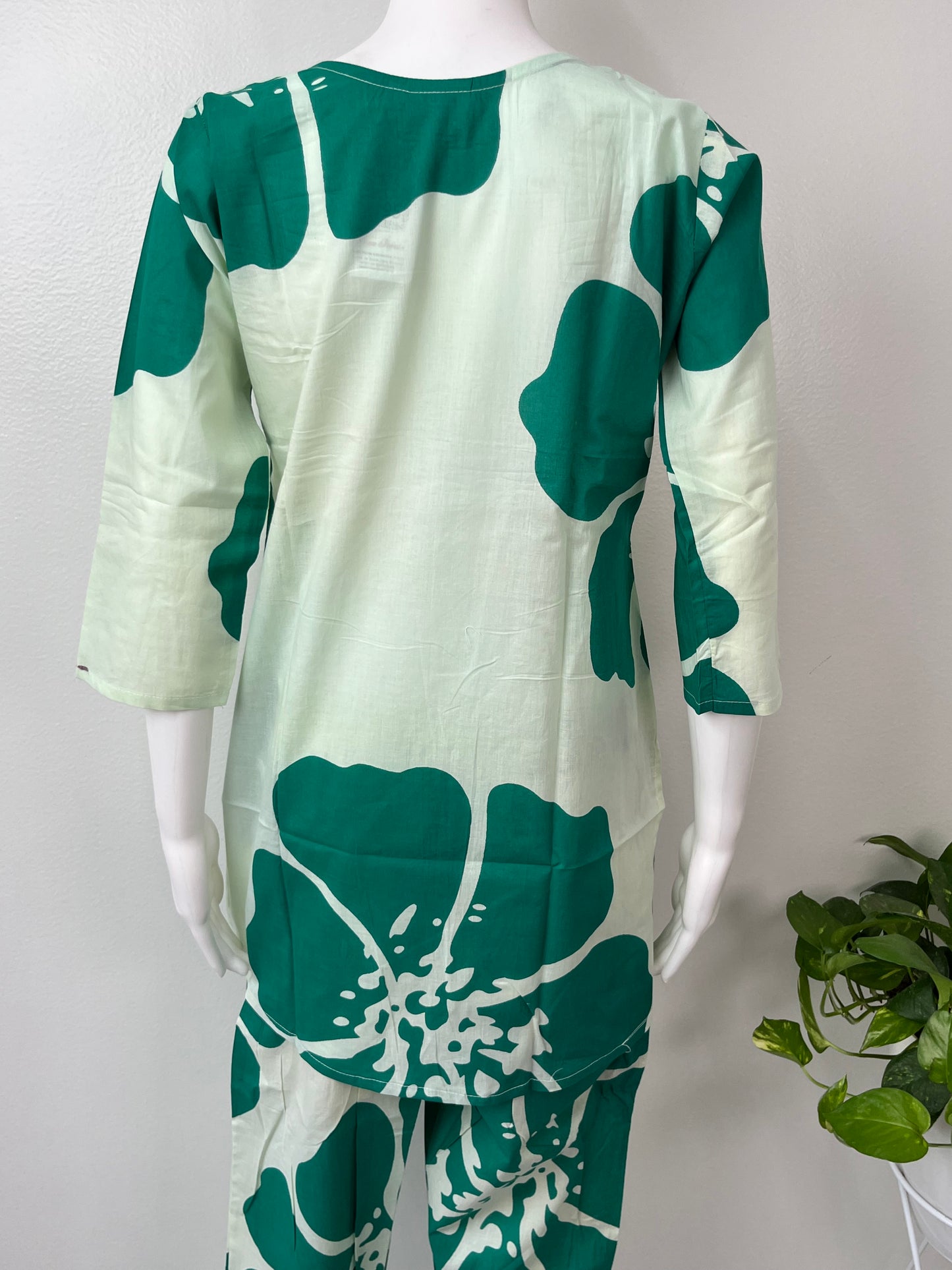 Green Petal Pure Cotton Loungewear Set