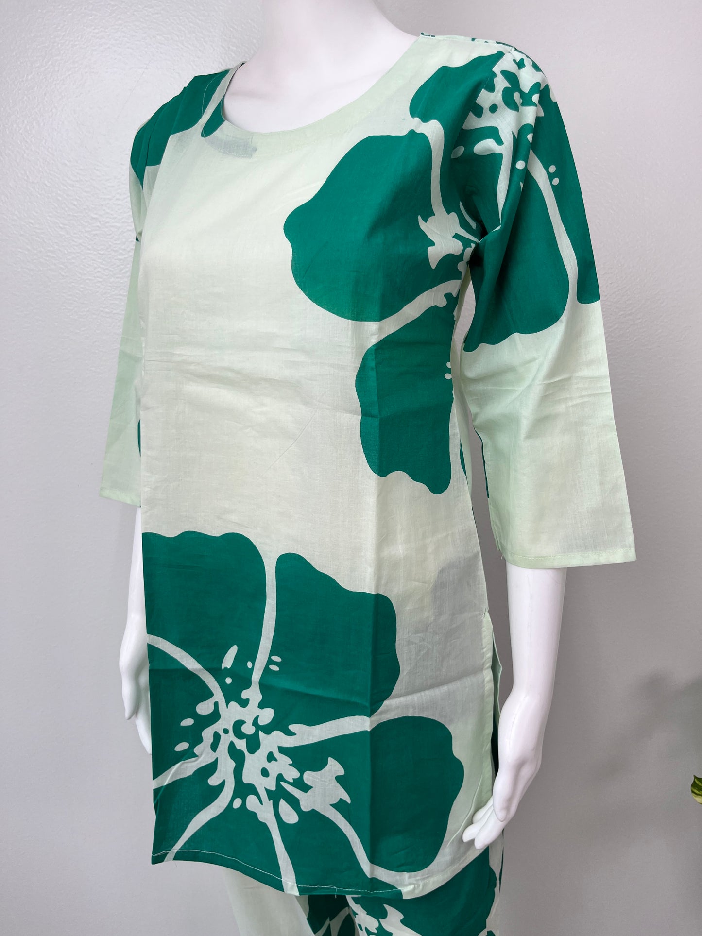 Green Petal Pure Cotton Loungewear Set