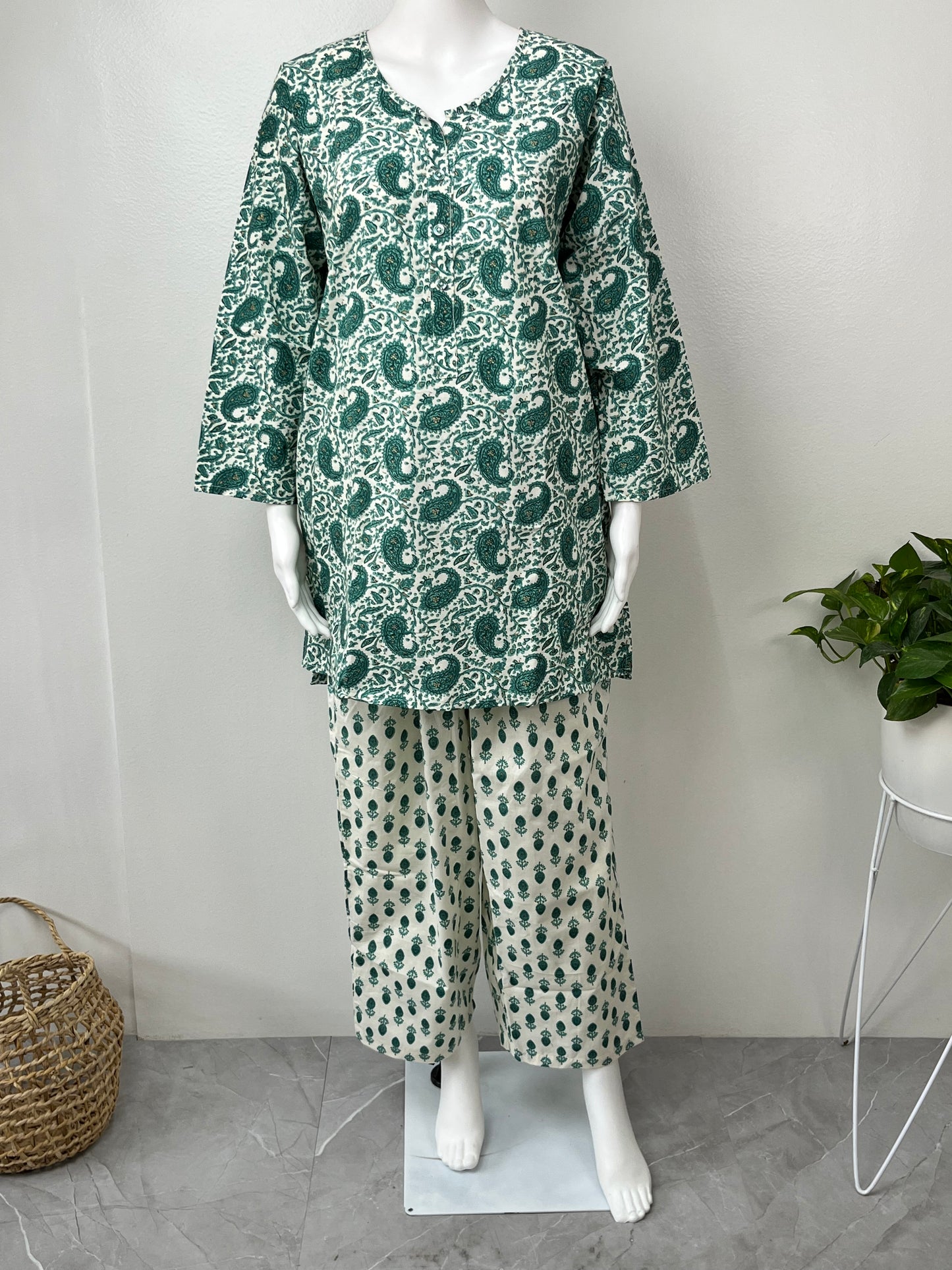 Plus Size Pure Cotton Co-ord Set