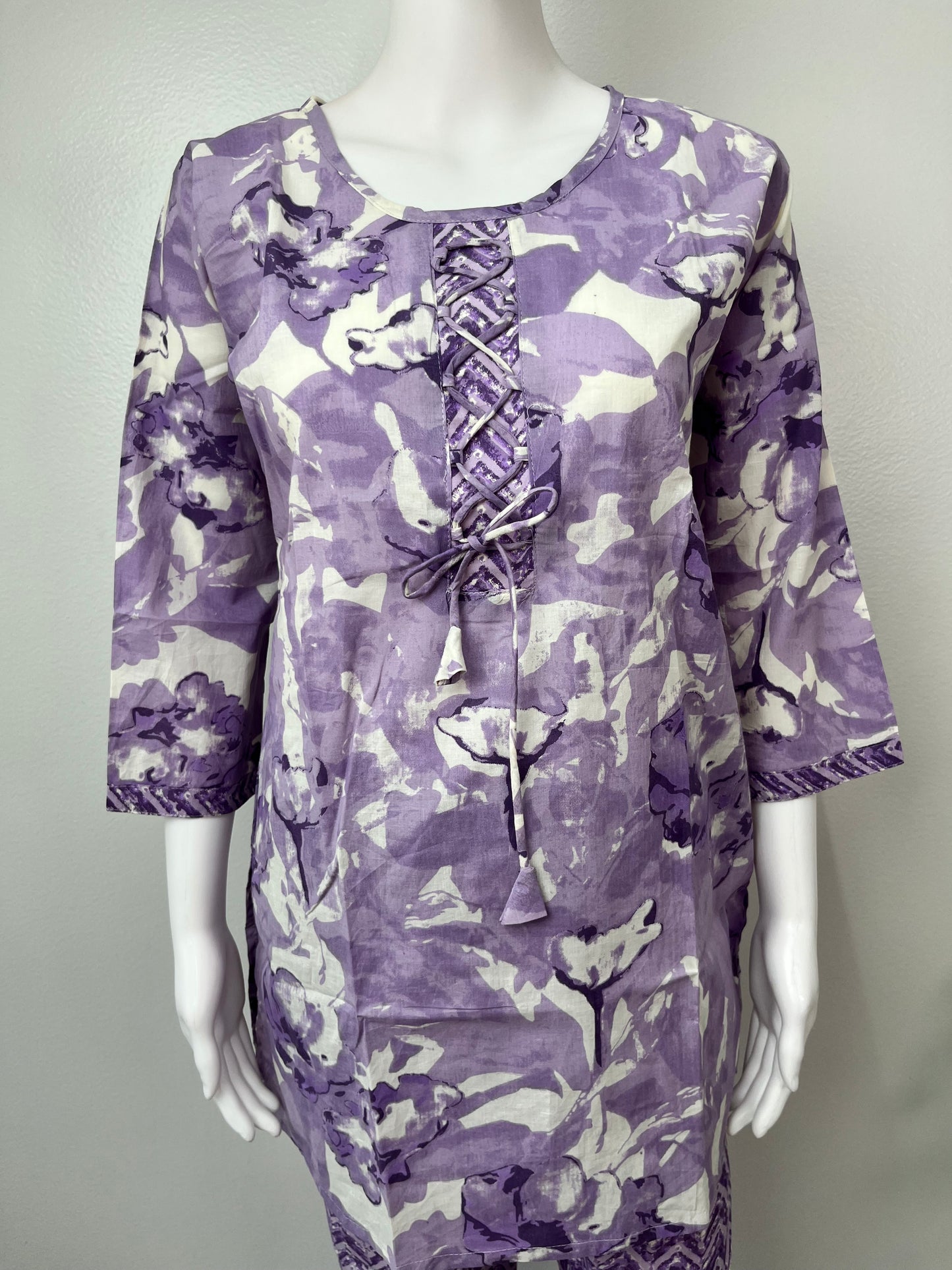 Lavender Bloom Cotton Loungewear Set