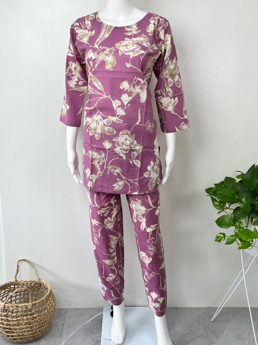 Lilac Grove Pure Cotton Nightwear Set