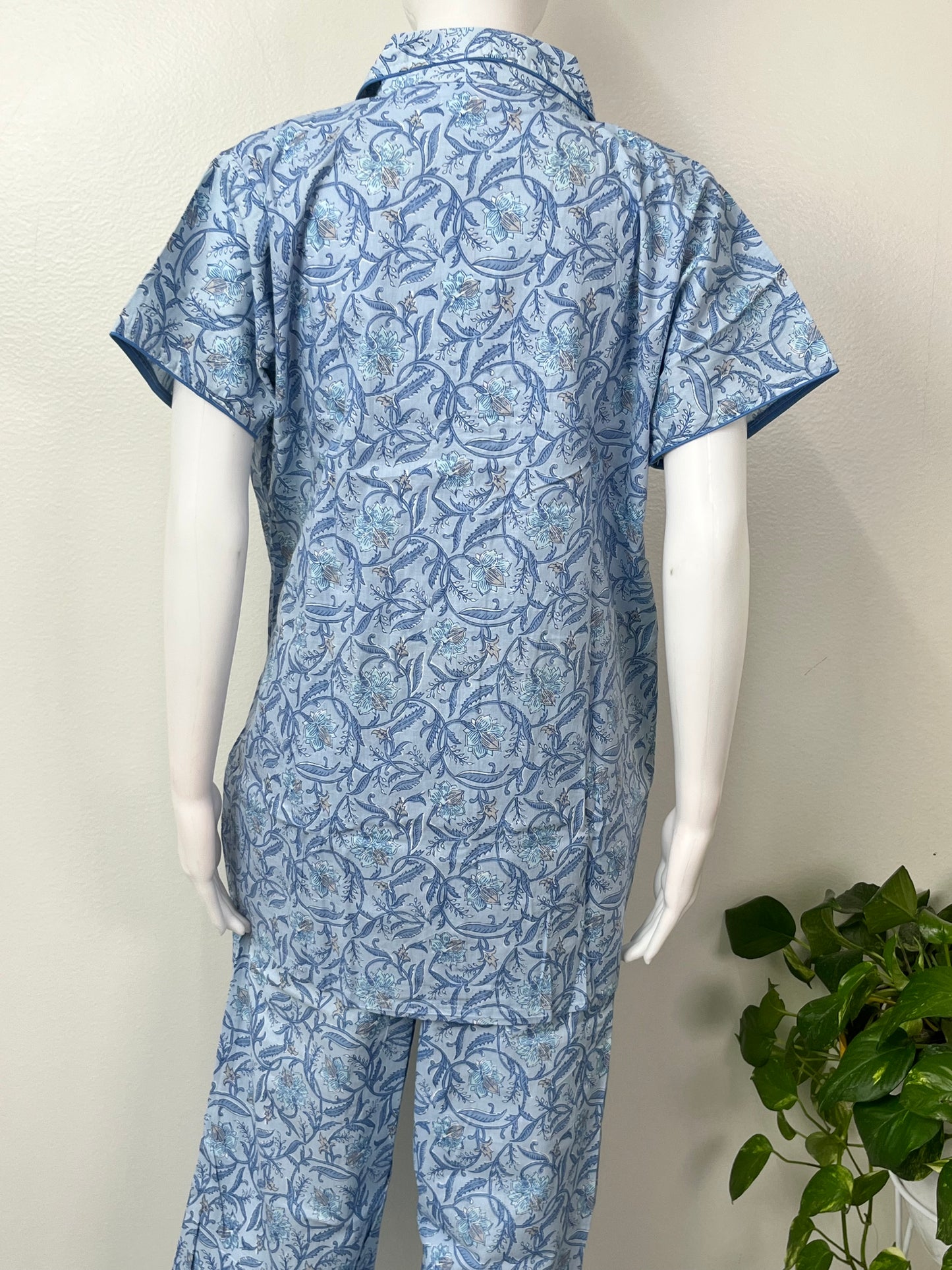 Relaxed Cotton Shirt & Pant Night Suit