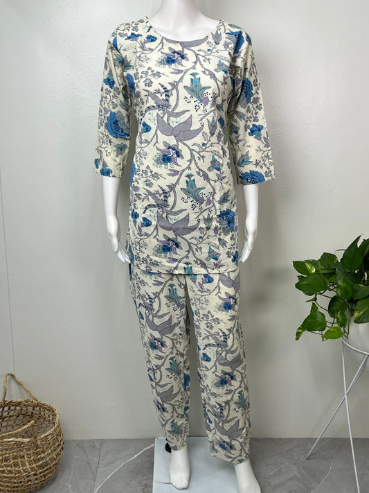 Sky Garden Pure Cotton Night Suit