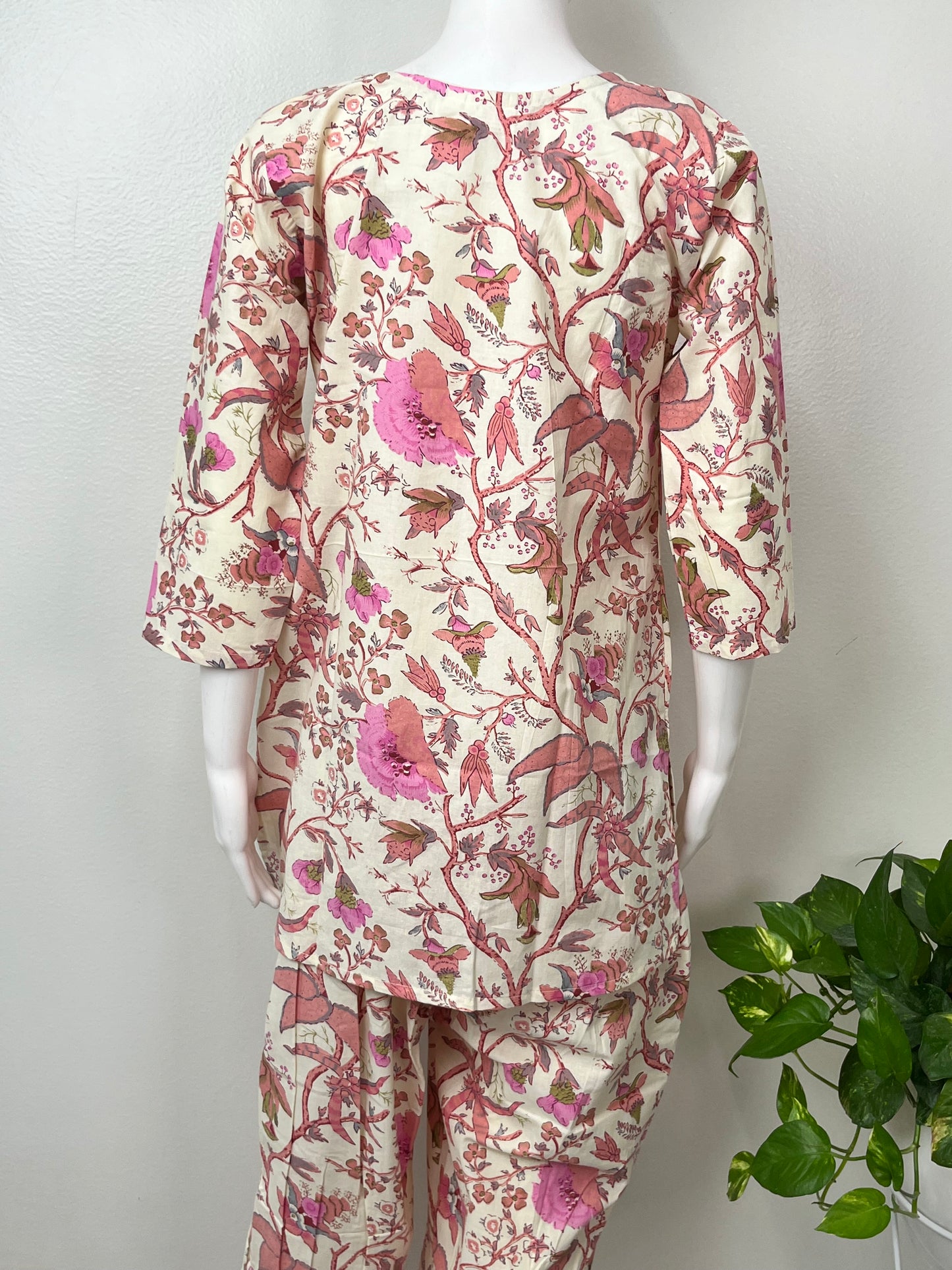 Blush Bloom Pure Cotton Night Suit