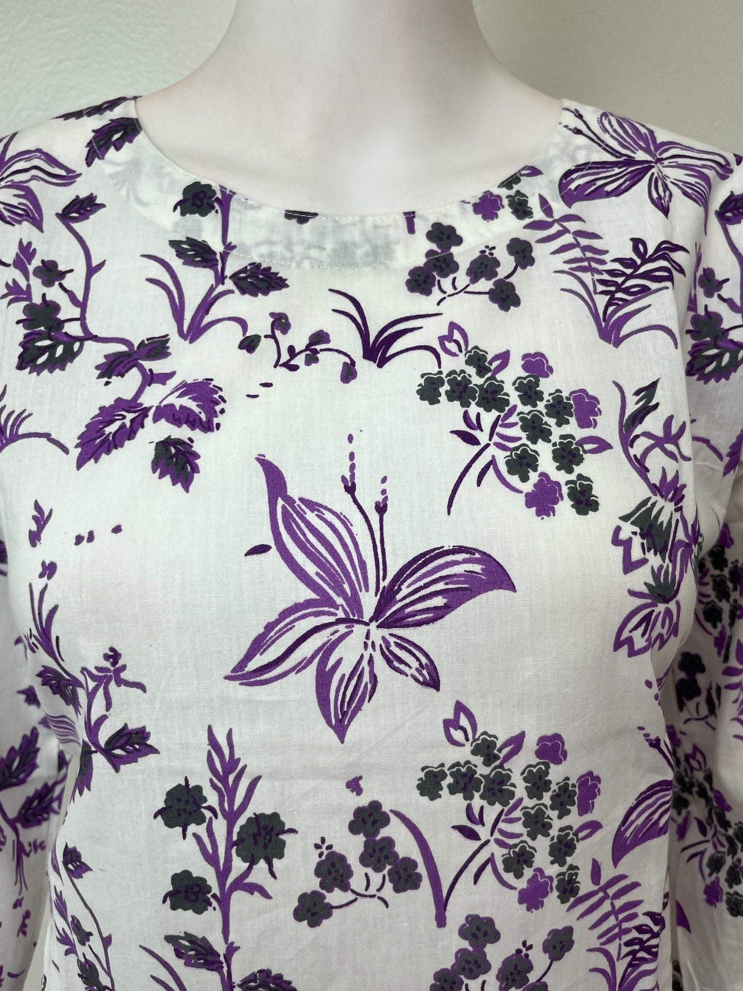 Purple Women's Cotton Co-ord Night Suit