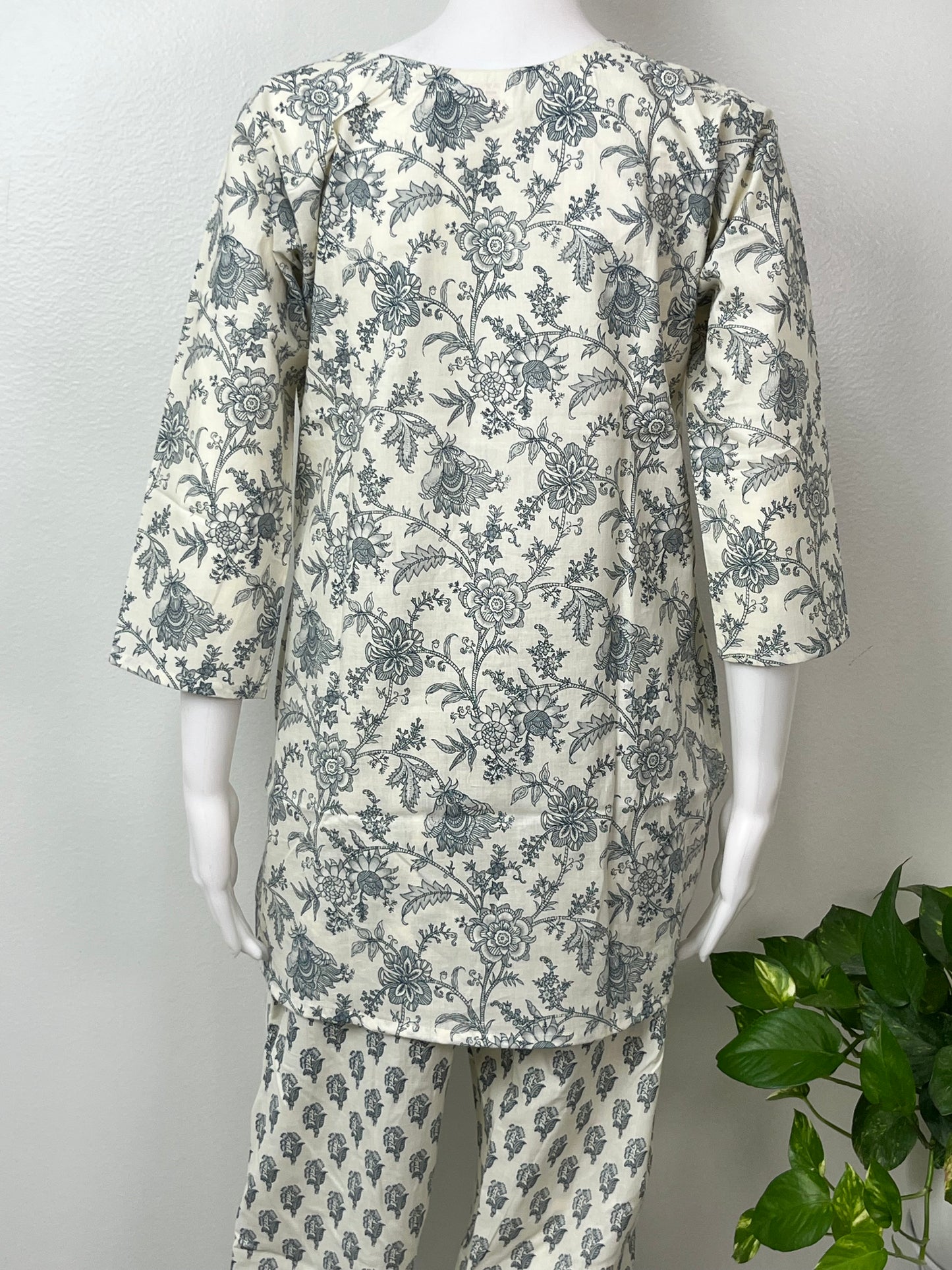 Flora Printed Pure Cotton Nightwear Co-Ord