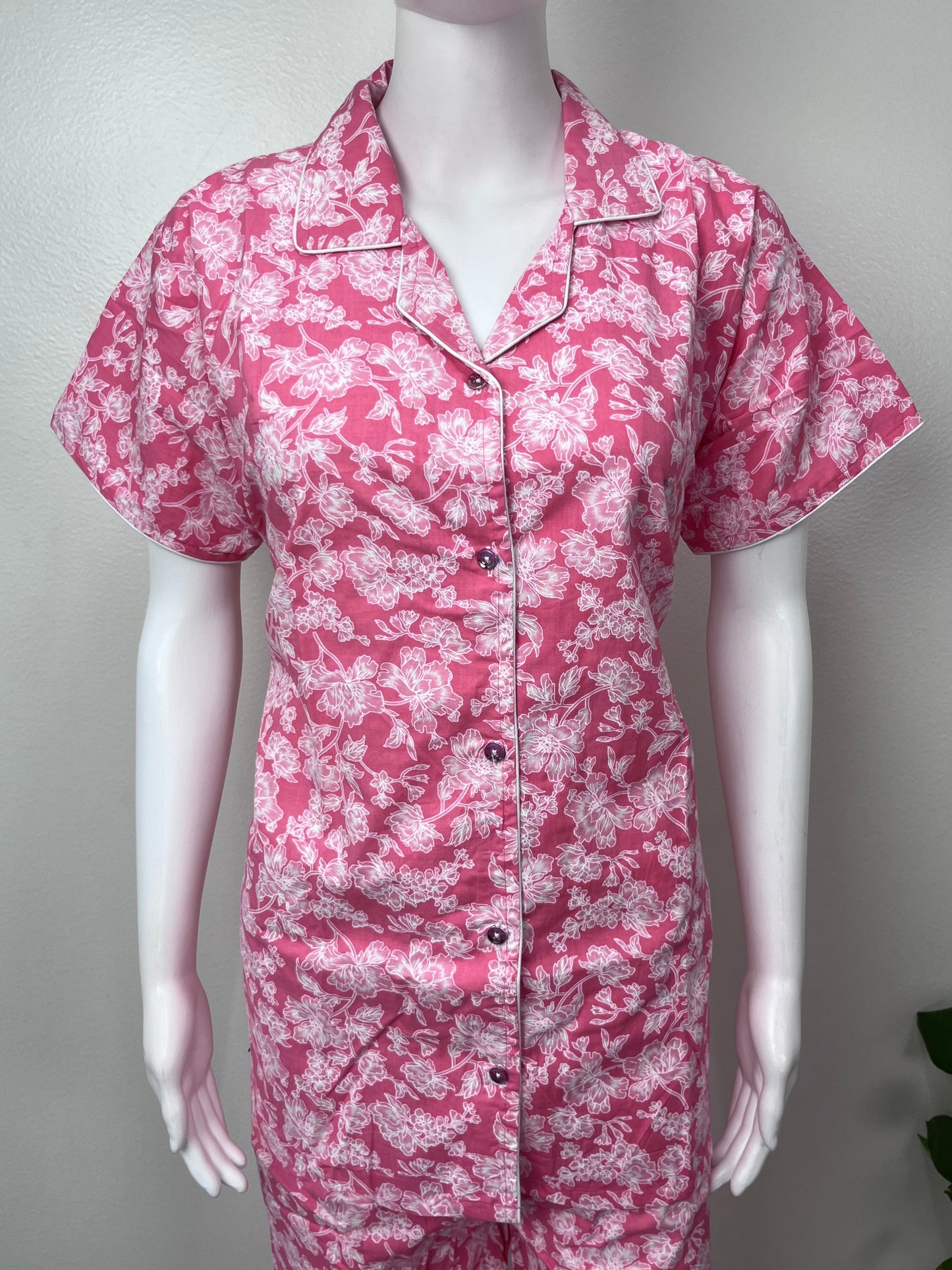 Everyday Cotton Nightwear- Button Top & Botton Set