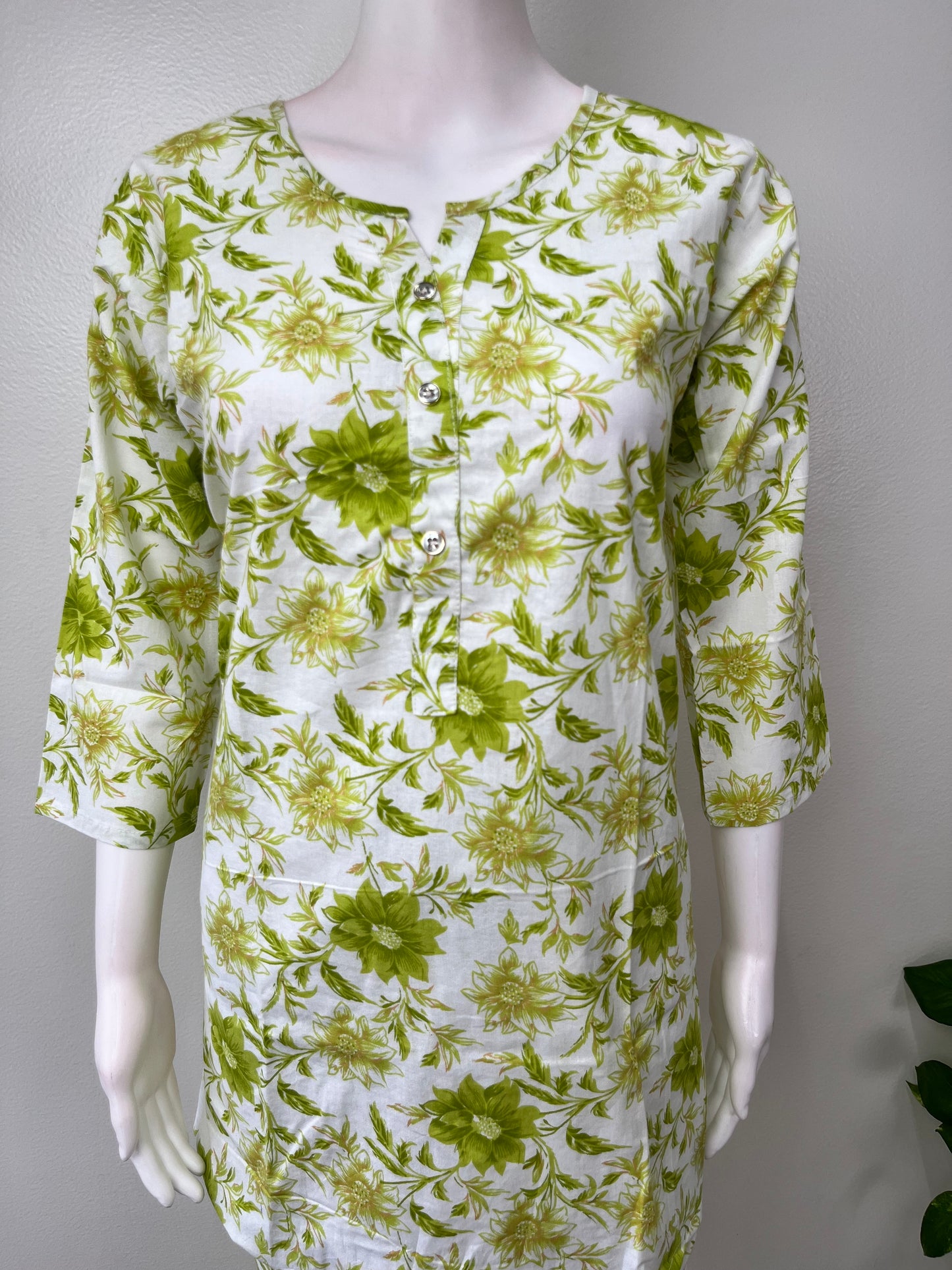 Casual Cotton Nightwear Co-Ord - Lime Green