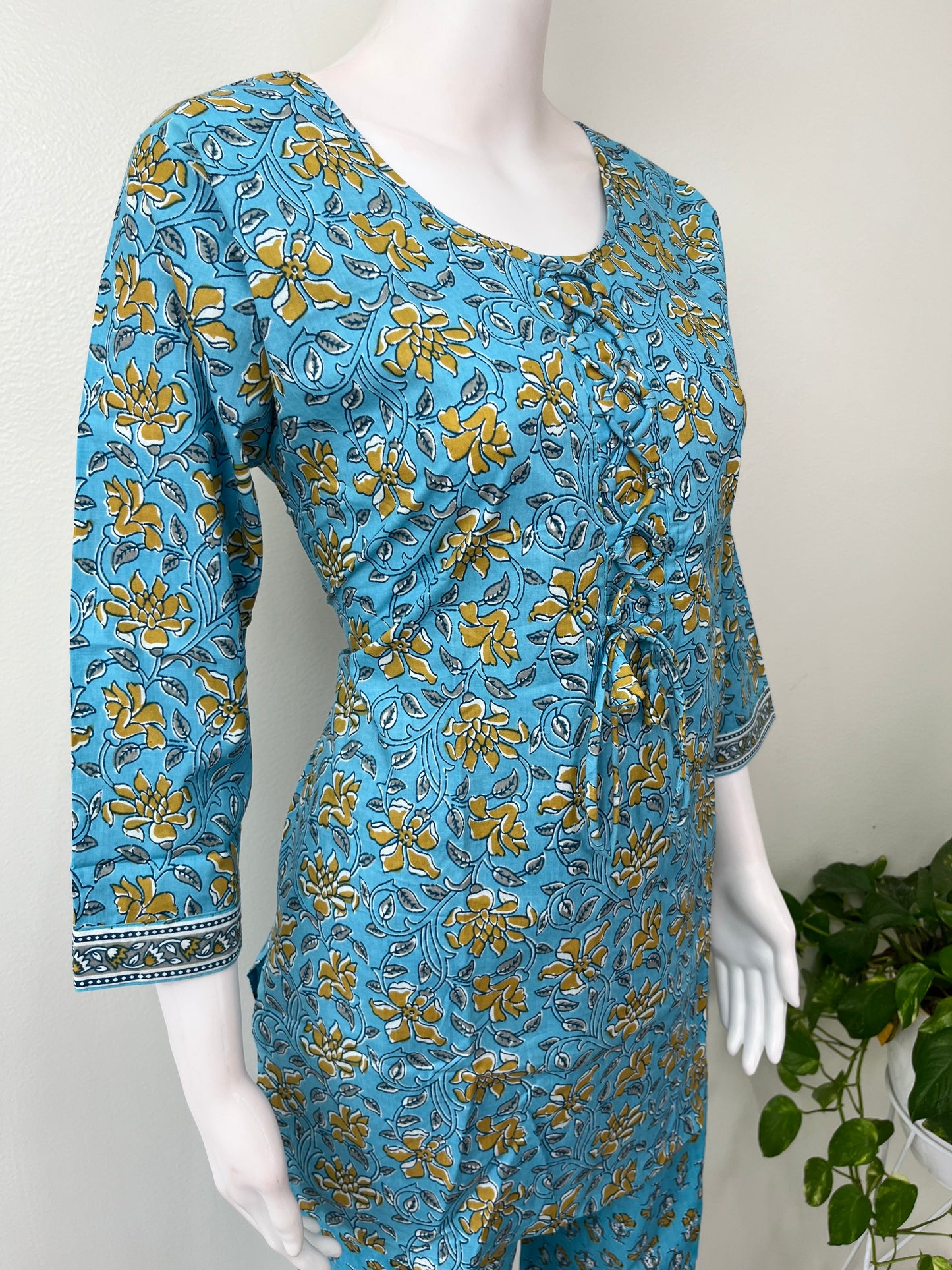 Relaxed Fit Cotton Night Suit Top & Botton Set