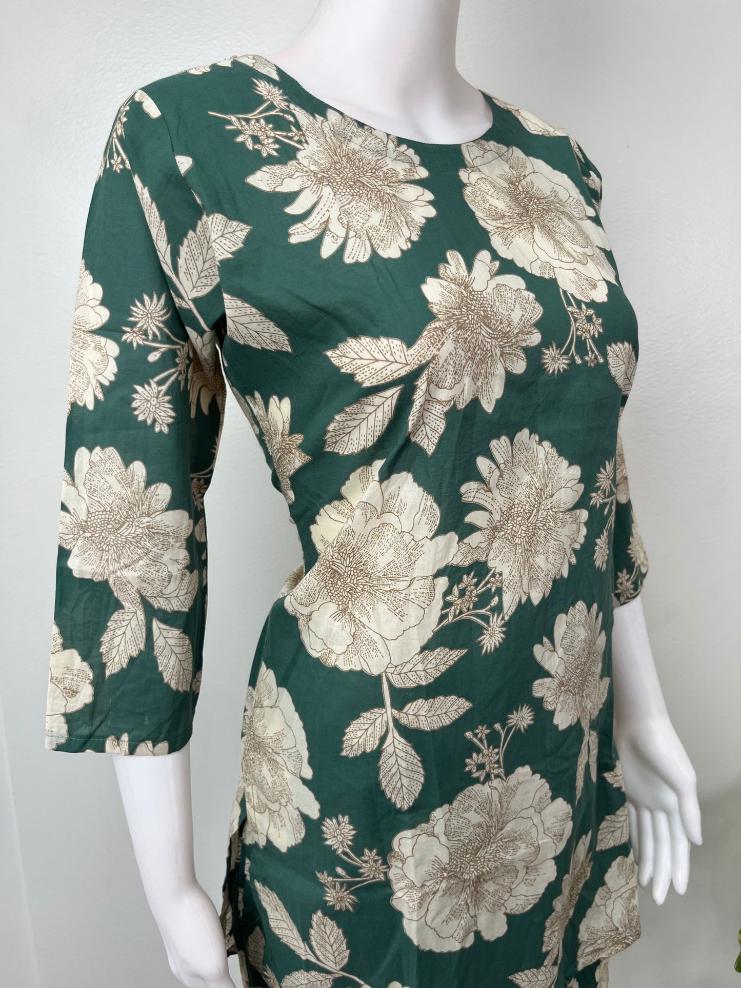 Green Pure Cotton Night Suit