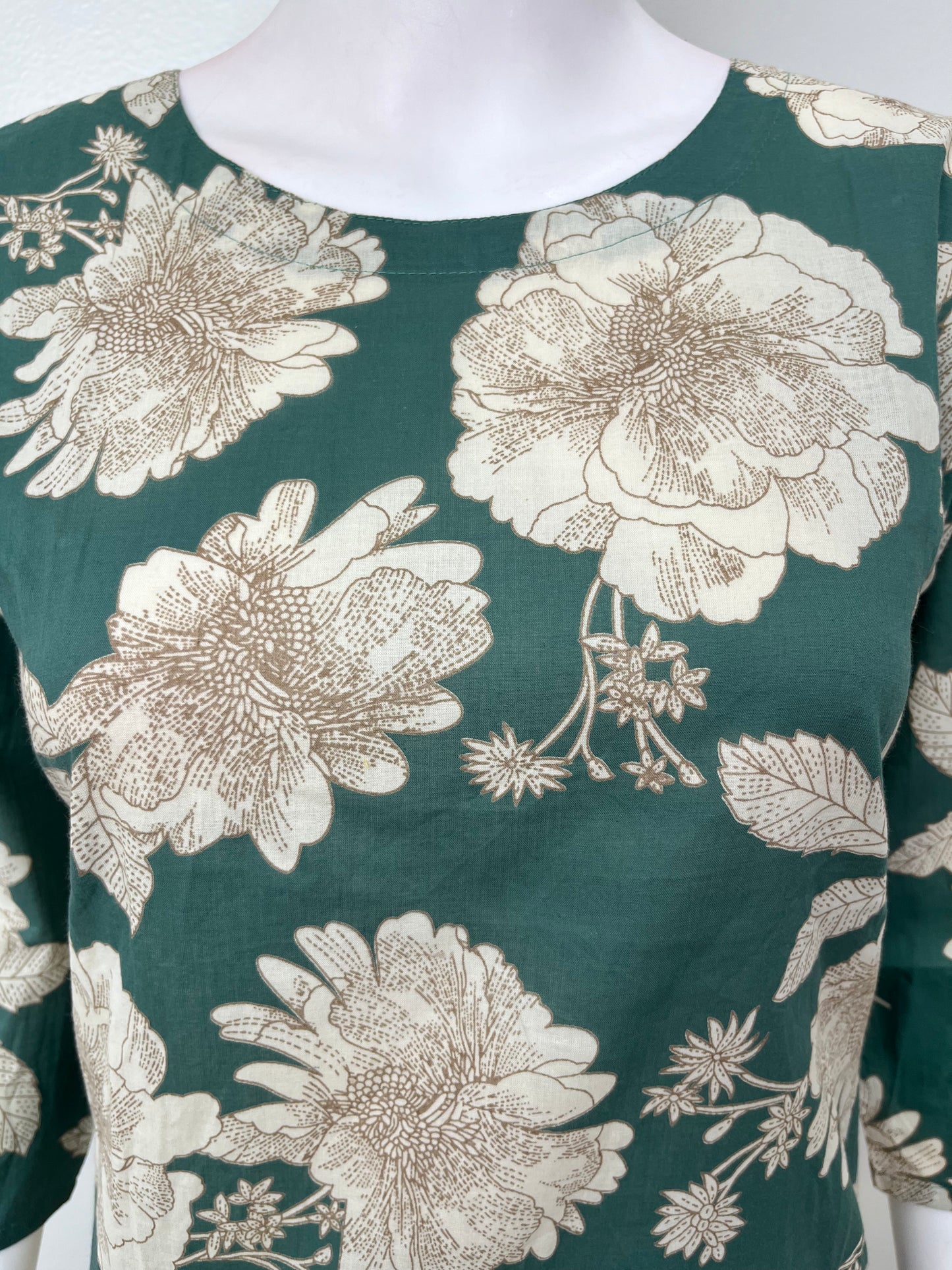 Green Pure Cotton Night Suit