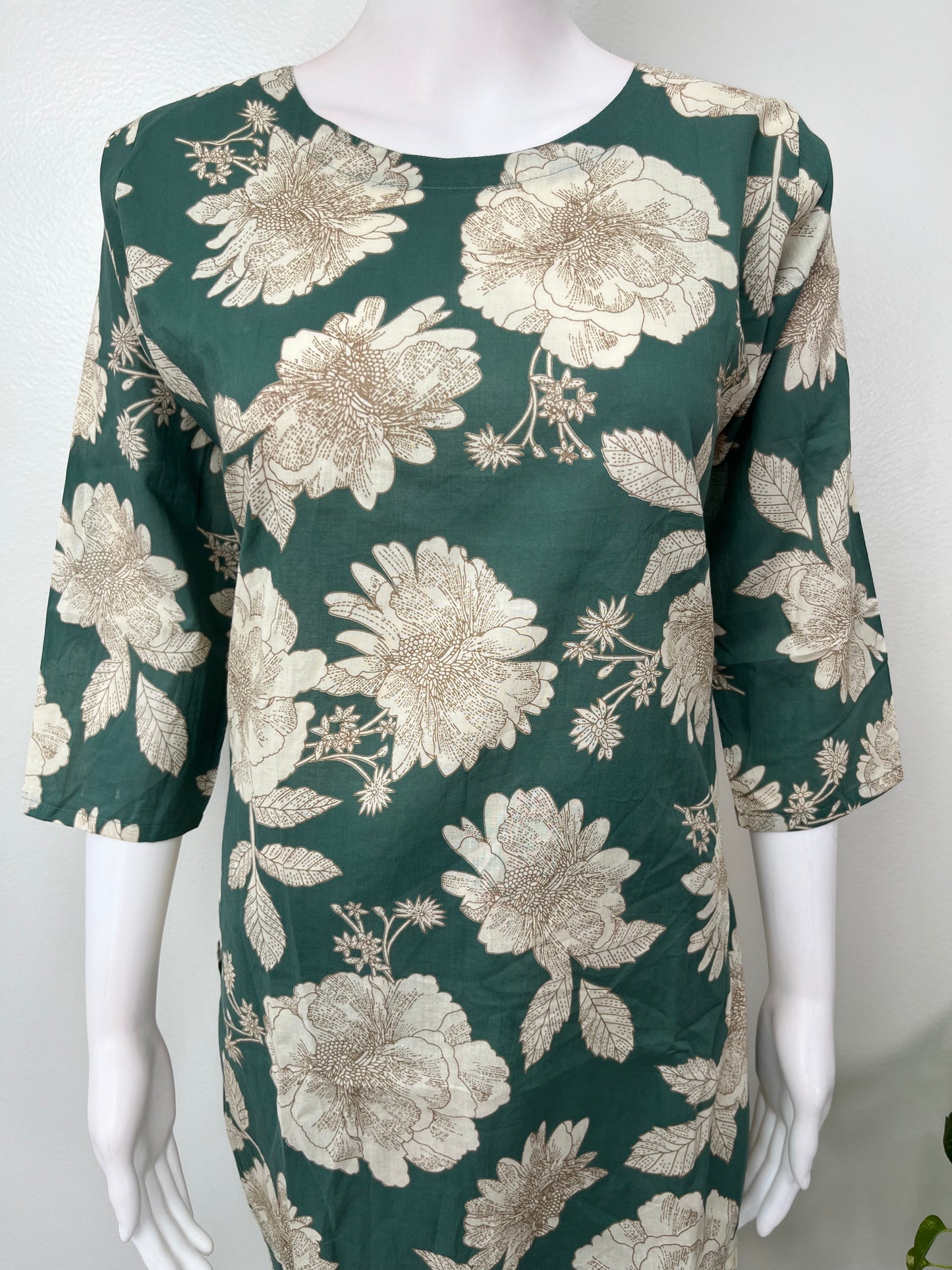 Green Pure Cotton Night Suit
