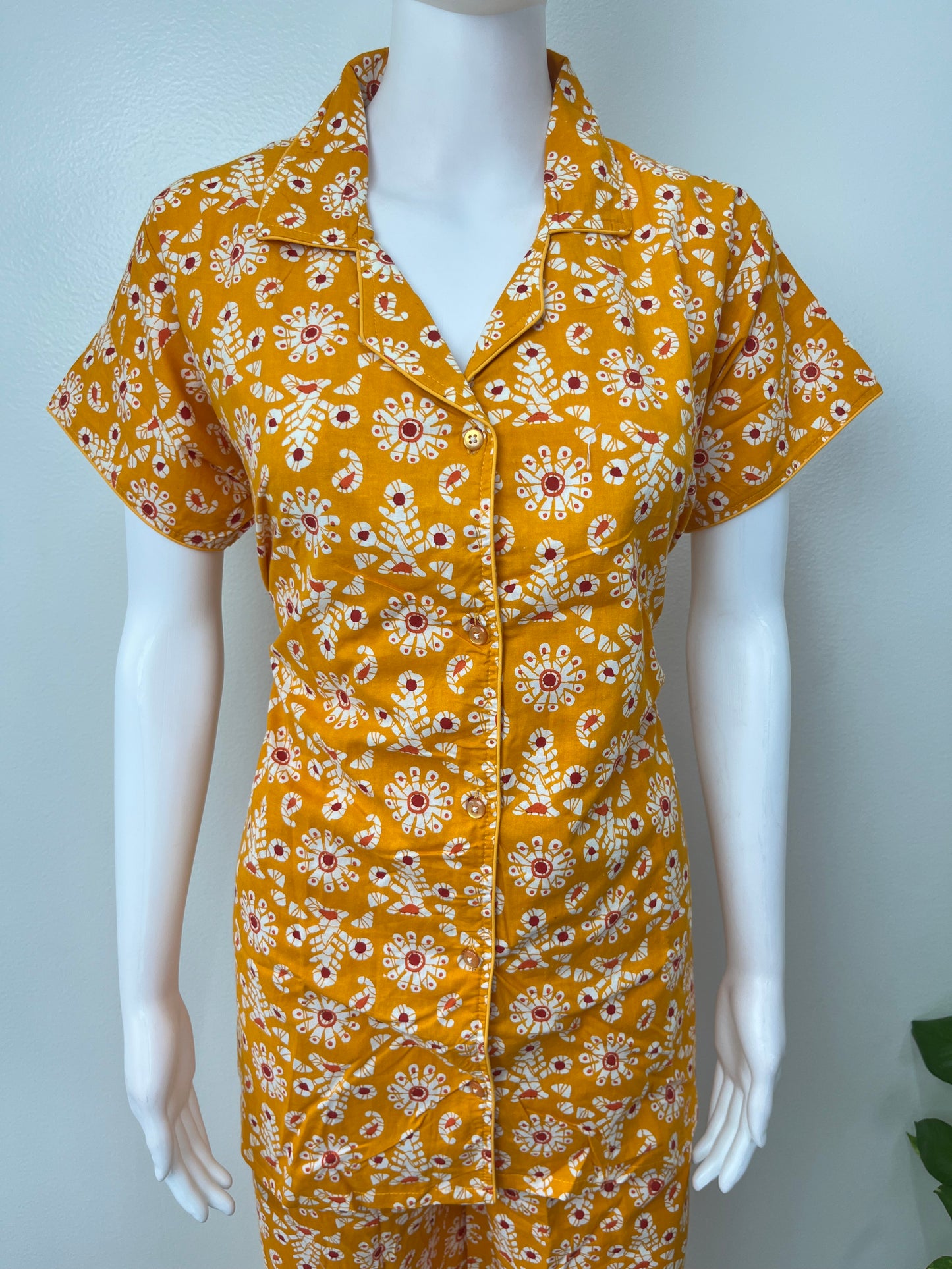 Relaxed Cotton Shirt & Pant Night Suit