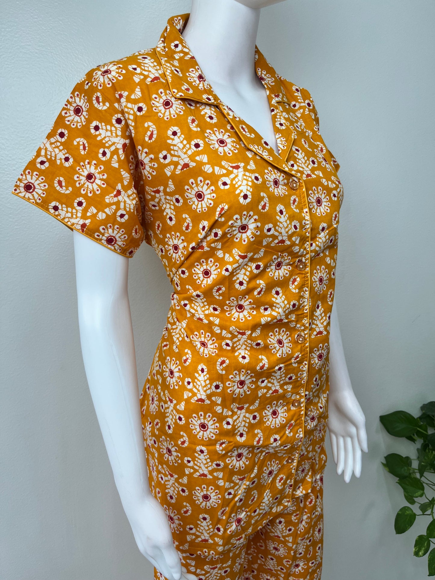 Relaxed Cotton Shirt & Pant Night Suit