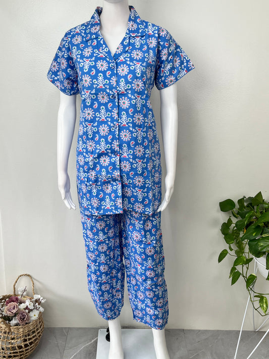 Printed Cotton Nighty Suit